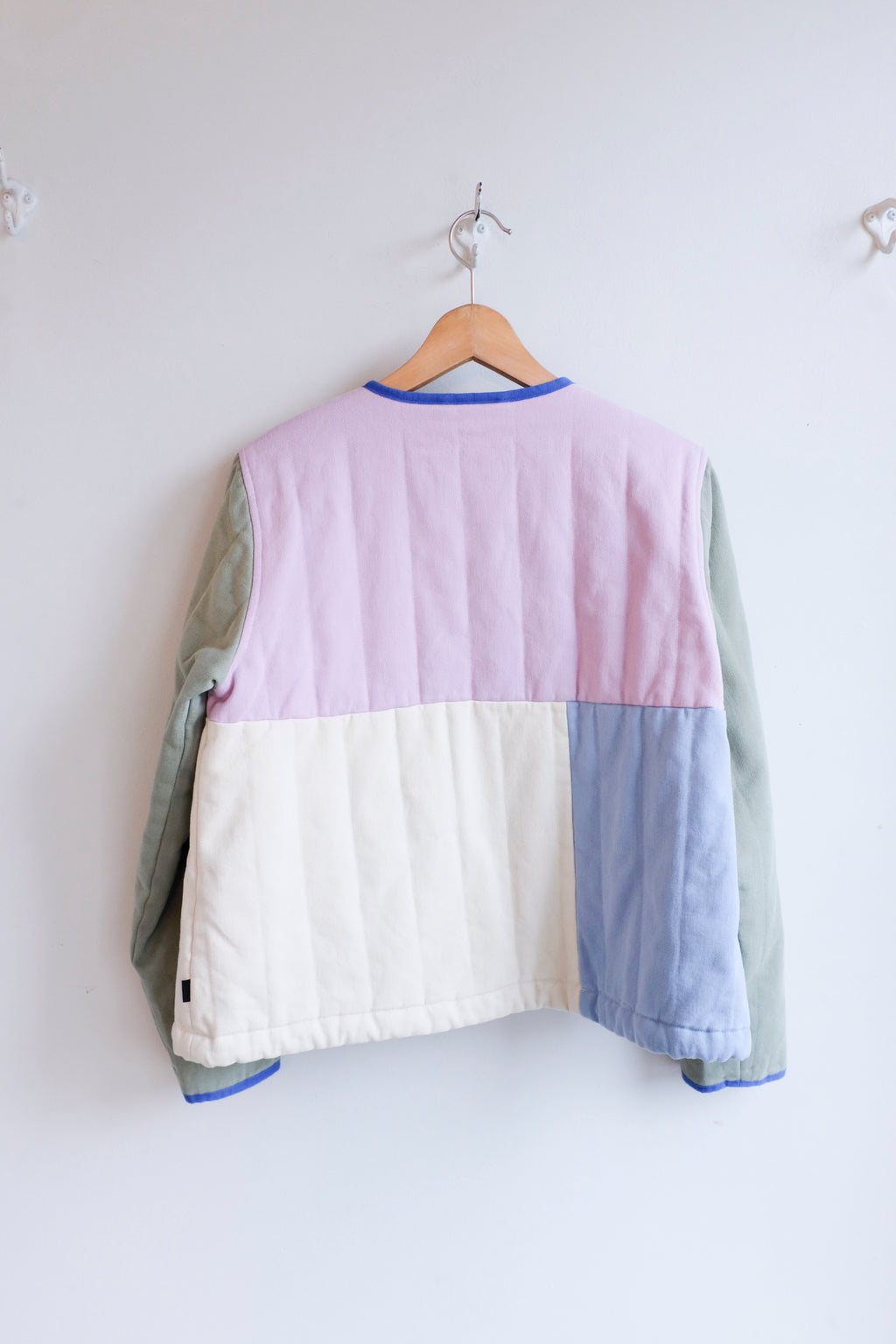 Selfhood - Quilted Block Jacket - Light Purple - Back