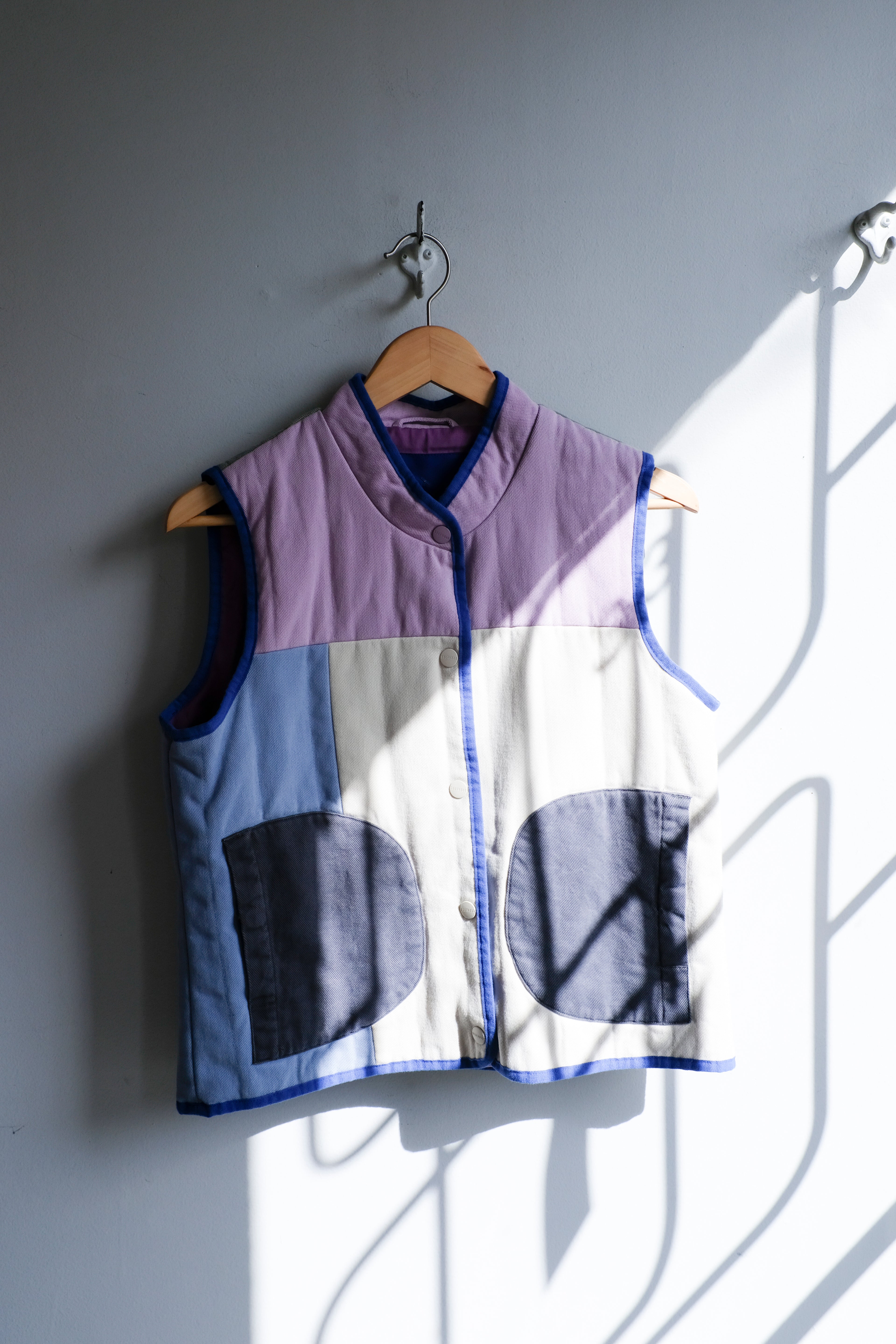 Selfhood - Quilted Patchwork Vest - Light Purple - Front
