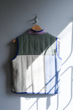 Selfhood - Quilted Patchwork Vest - Light Purple - Back