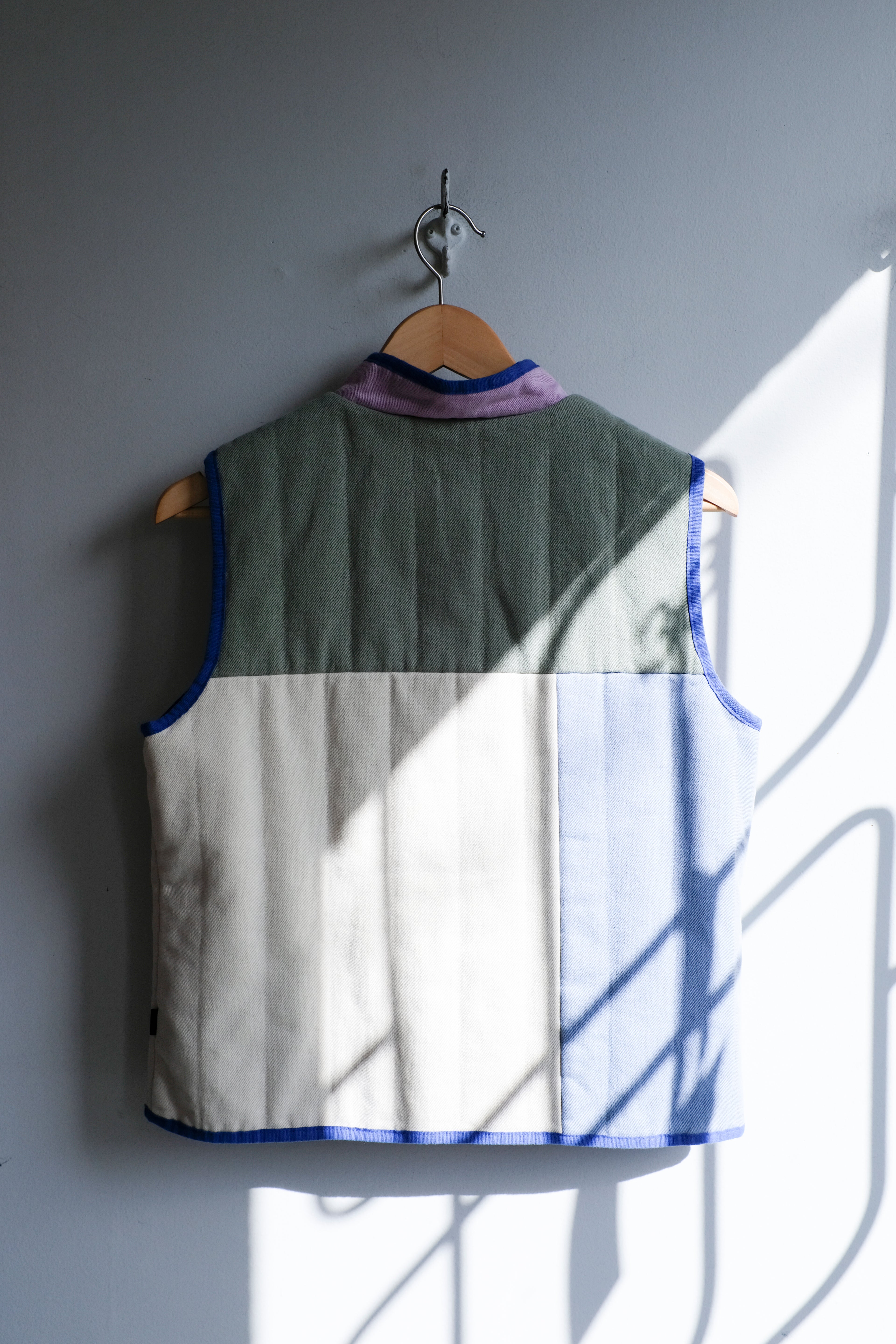 Selfhood - Quilted Patchwork Vest - Light Purple - Back