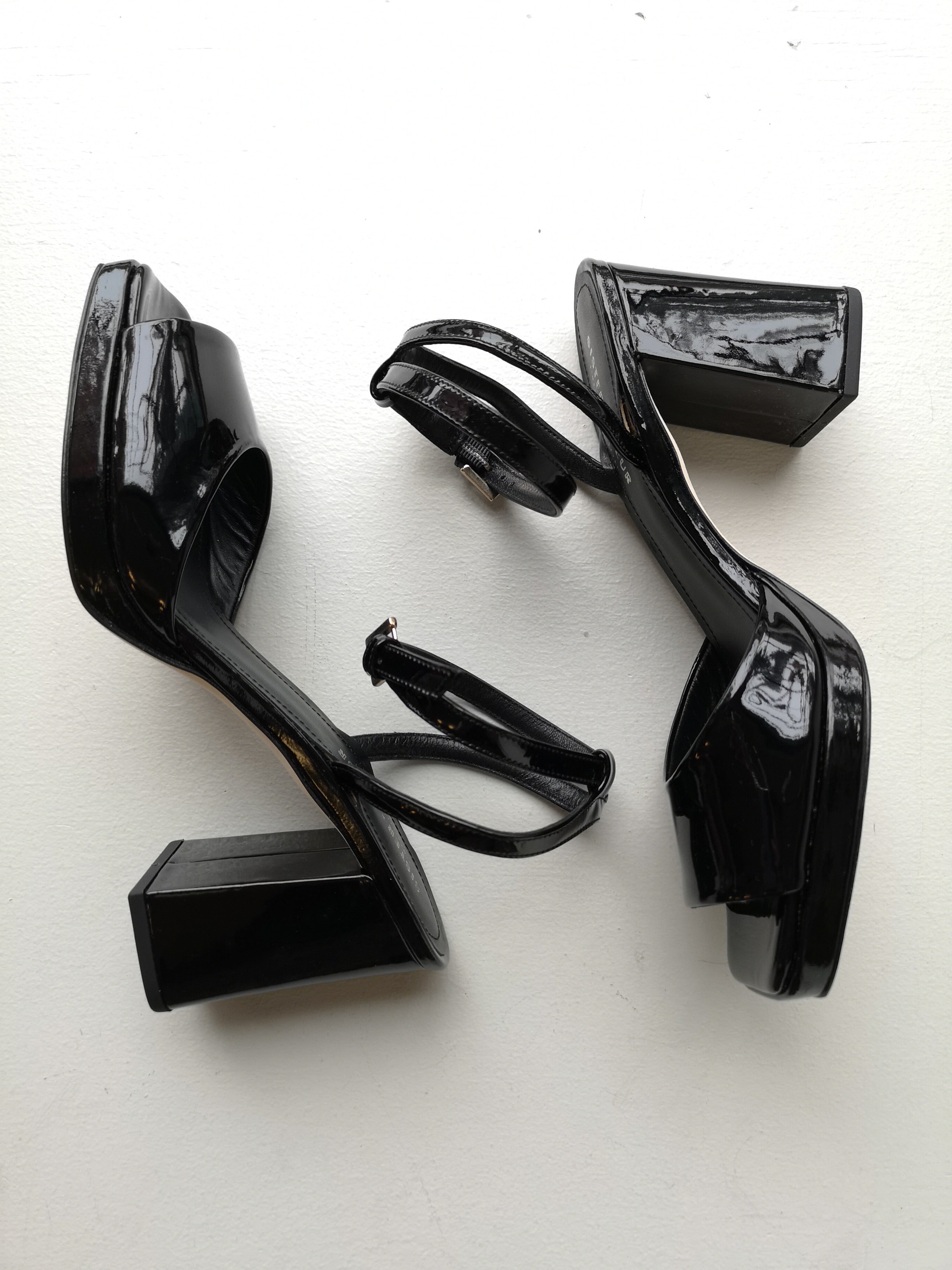 Sister x Soeur Elyse Sandal Heels - Black Patent