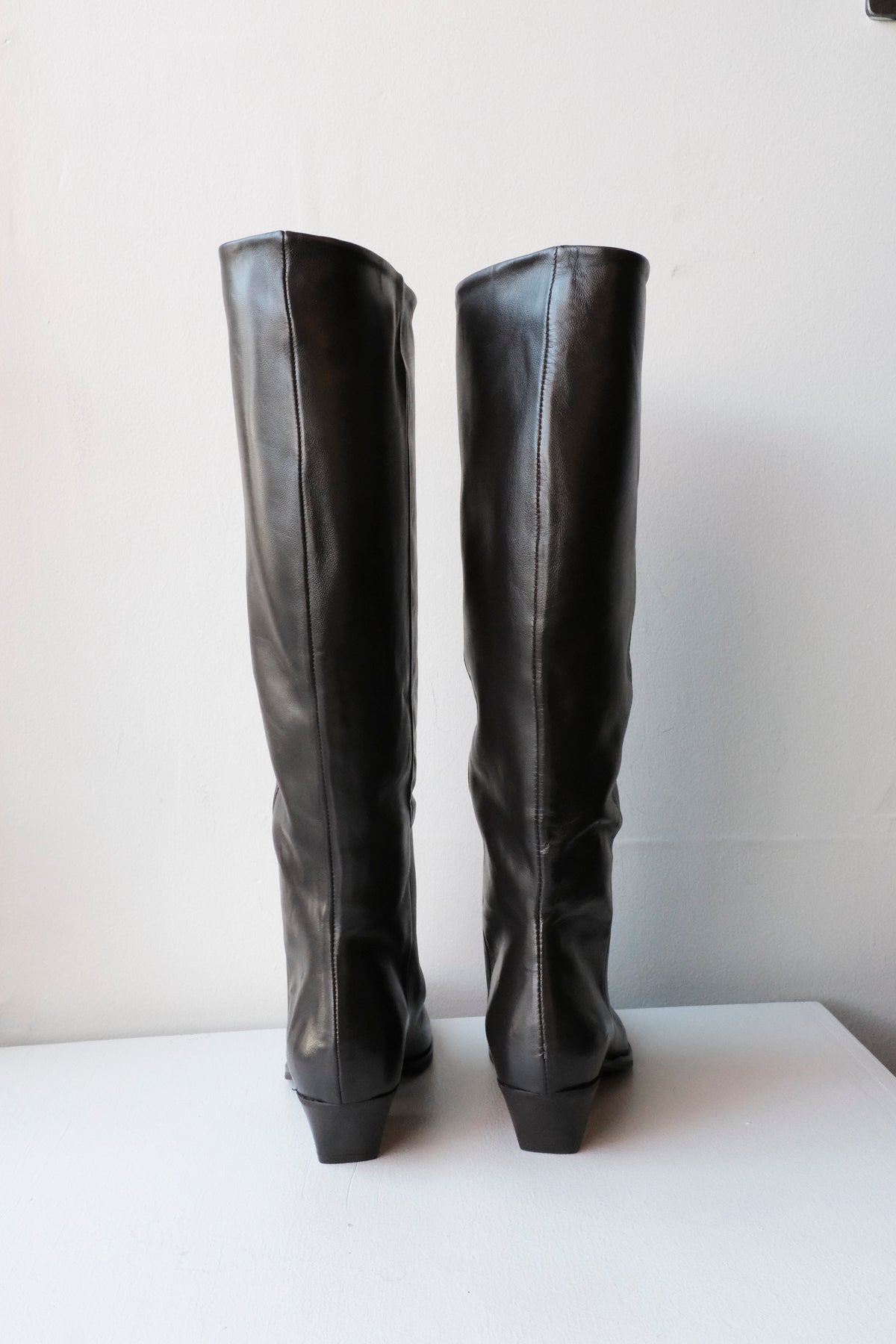 Jonelle Knee-High Boots - Dark Brown