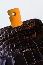 Soeur - Aube Card Wallet - Dark Brown - snap clasp