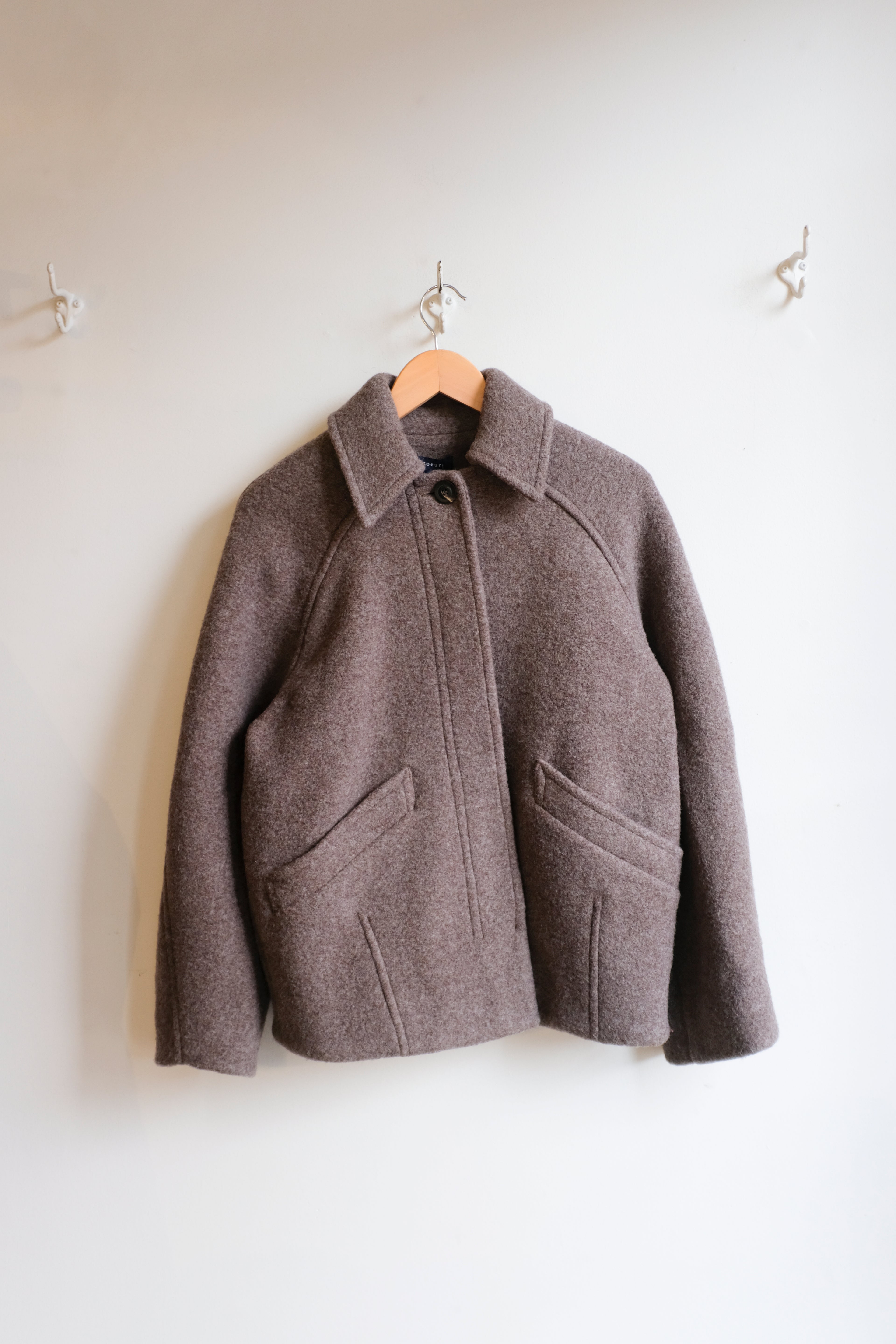 Soeur - Balard Coat - Grey Brown - flat front