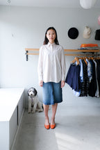 Carlotta Shirt - Orange/Grey
