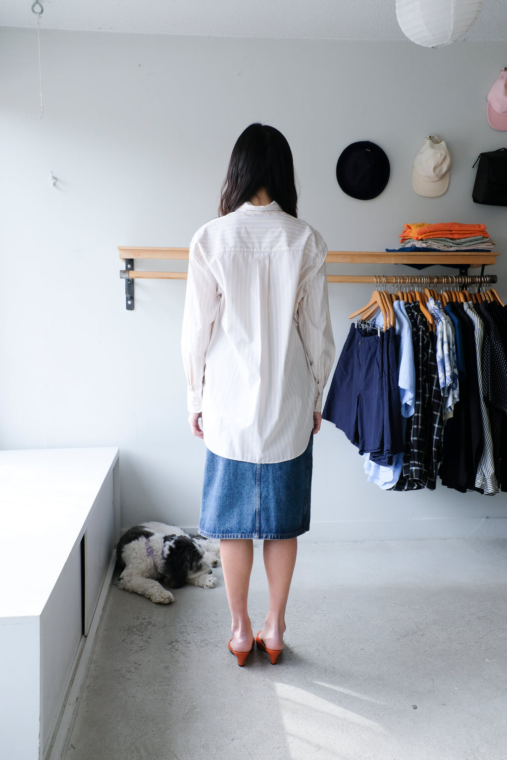Carlotta Shirt - Orange/Grey