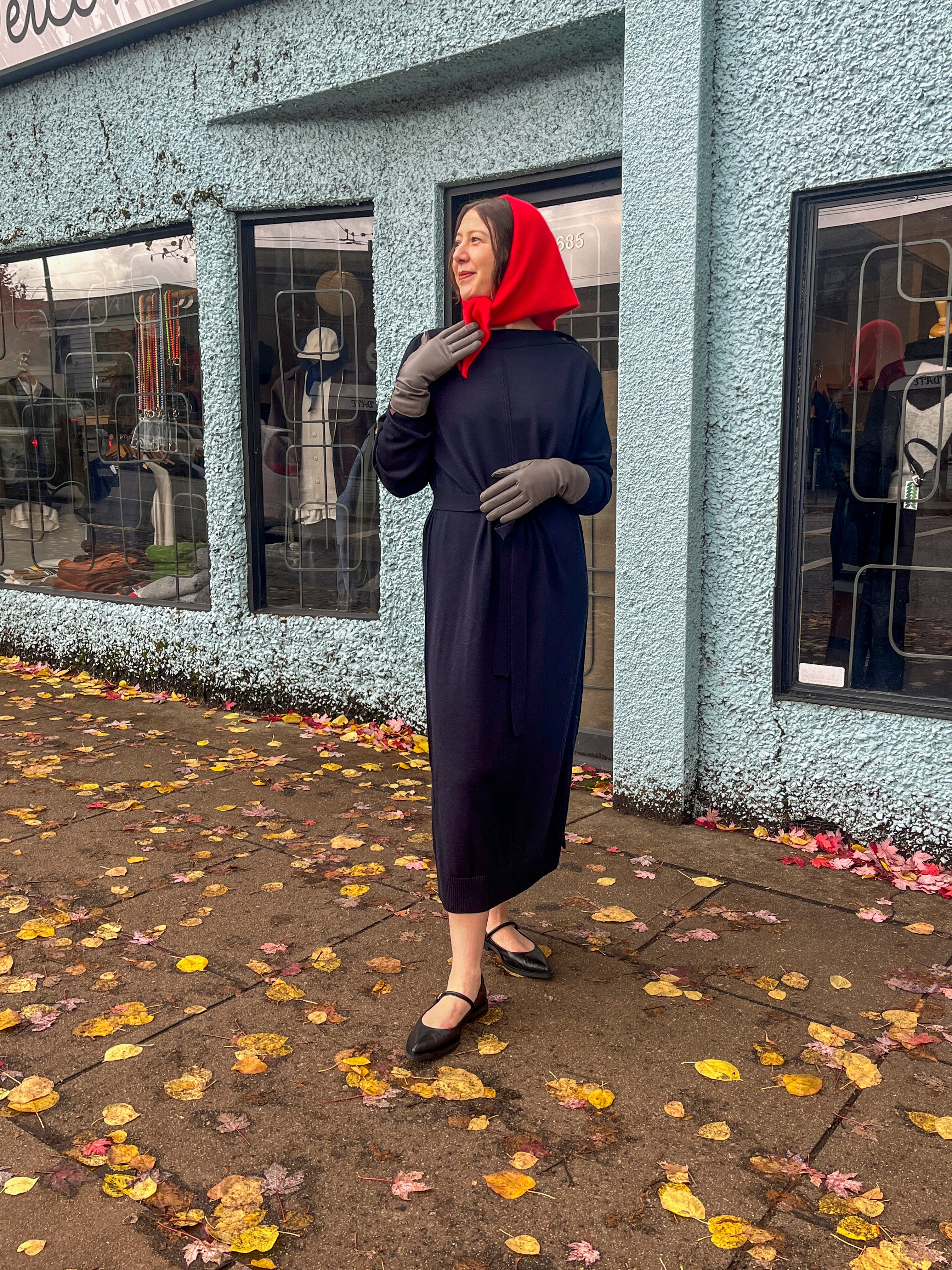 Soeur - Clea Knit Dress - Navy - front