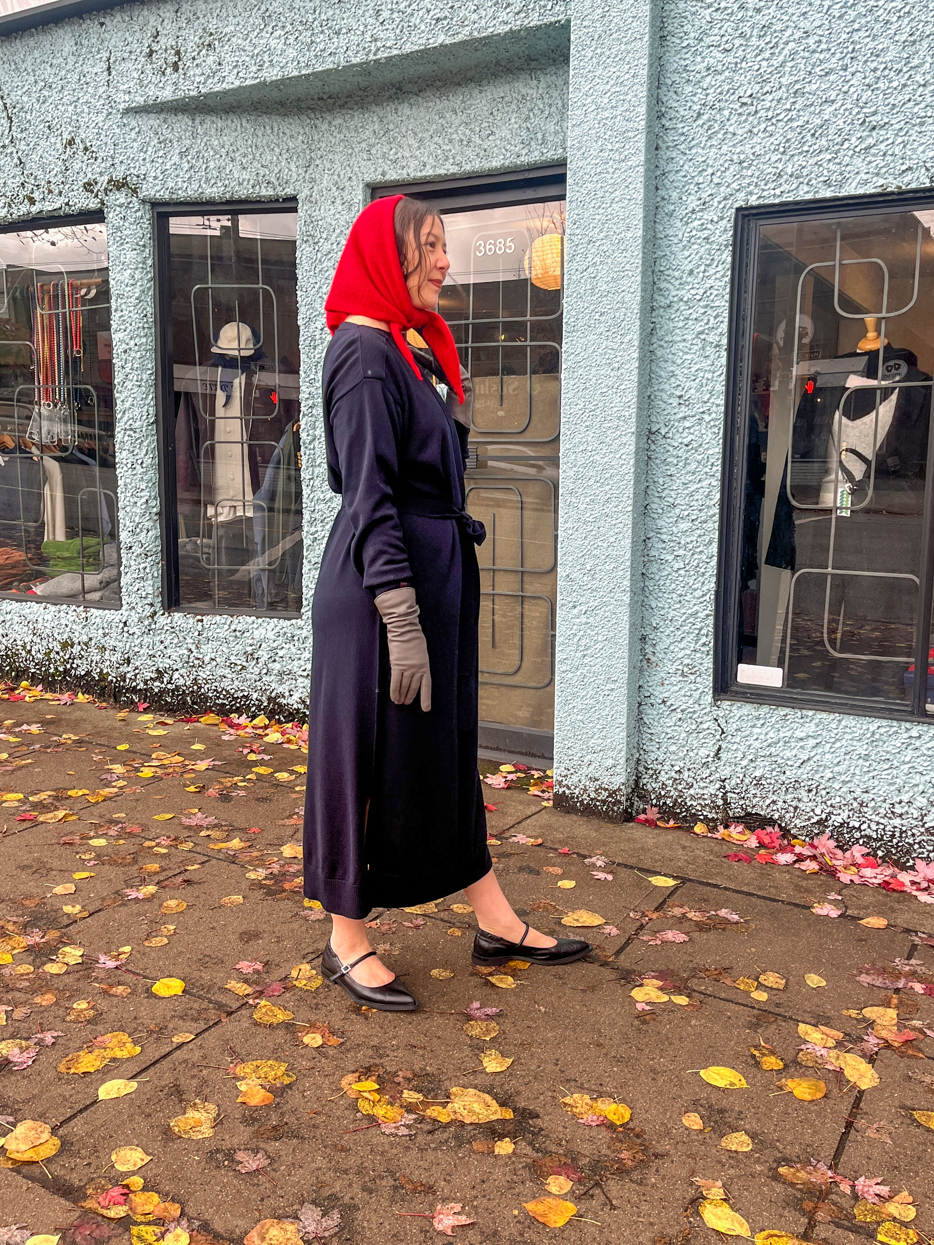 Soeur - Clea Knit Dress - Navy -side