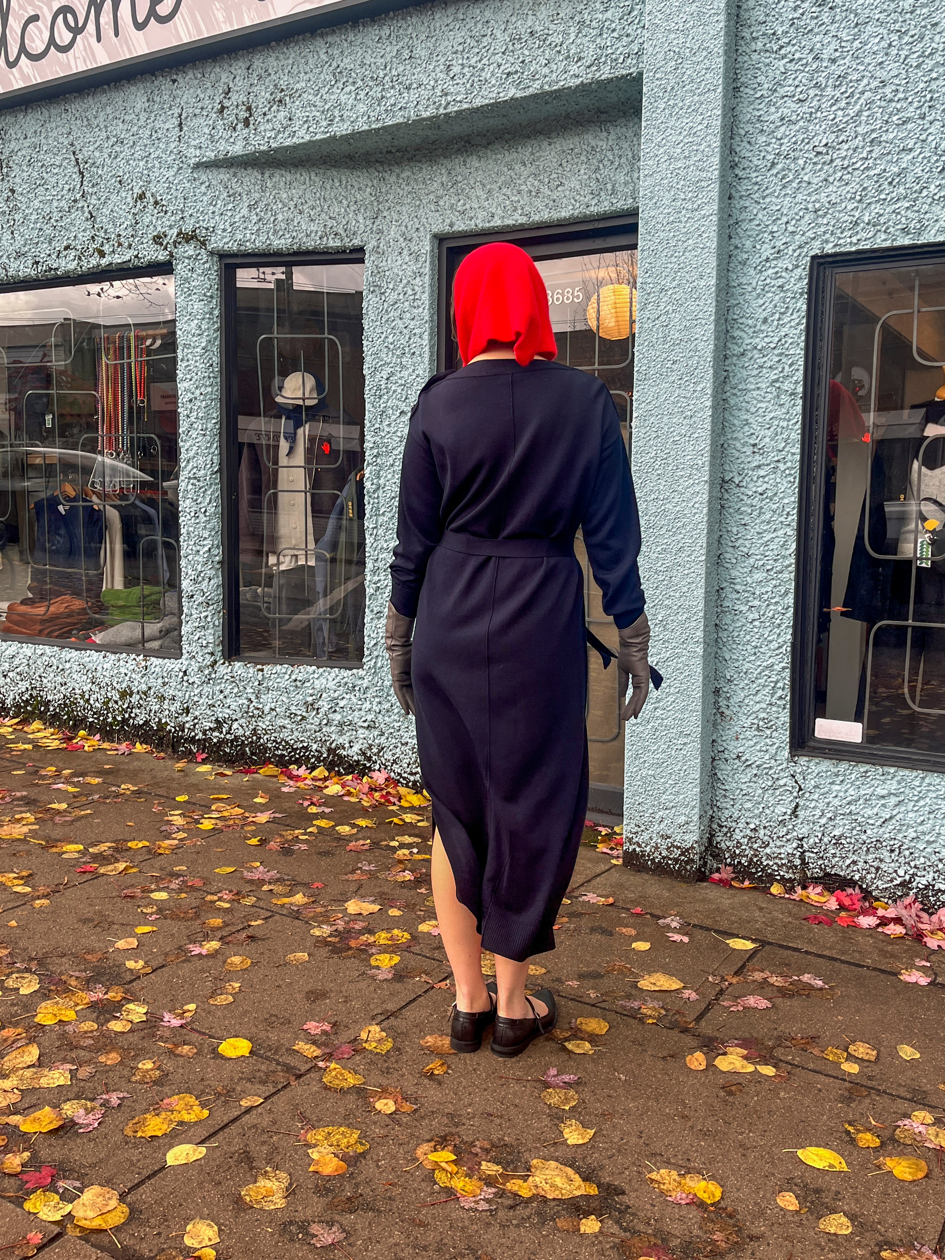 Soeur - Clea Knit Dress - Navy - back