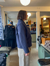 Load image into Gallery viewer, Soeur - Constant Short Wool Coat - Heather Navy - side
