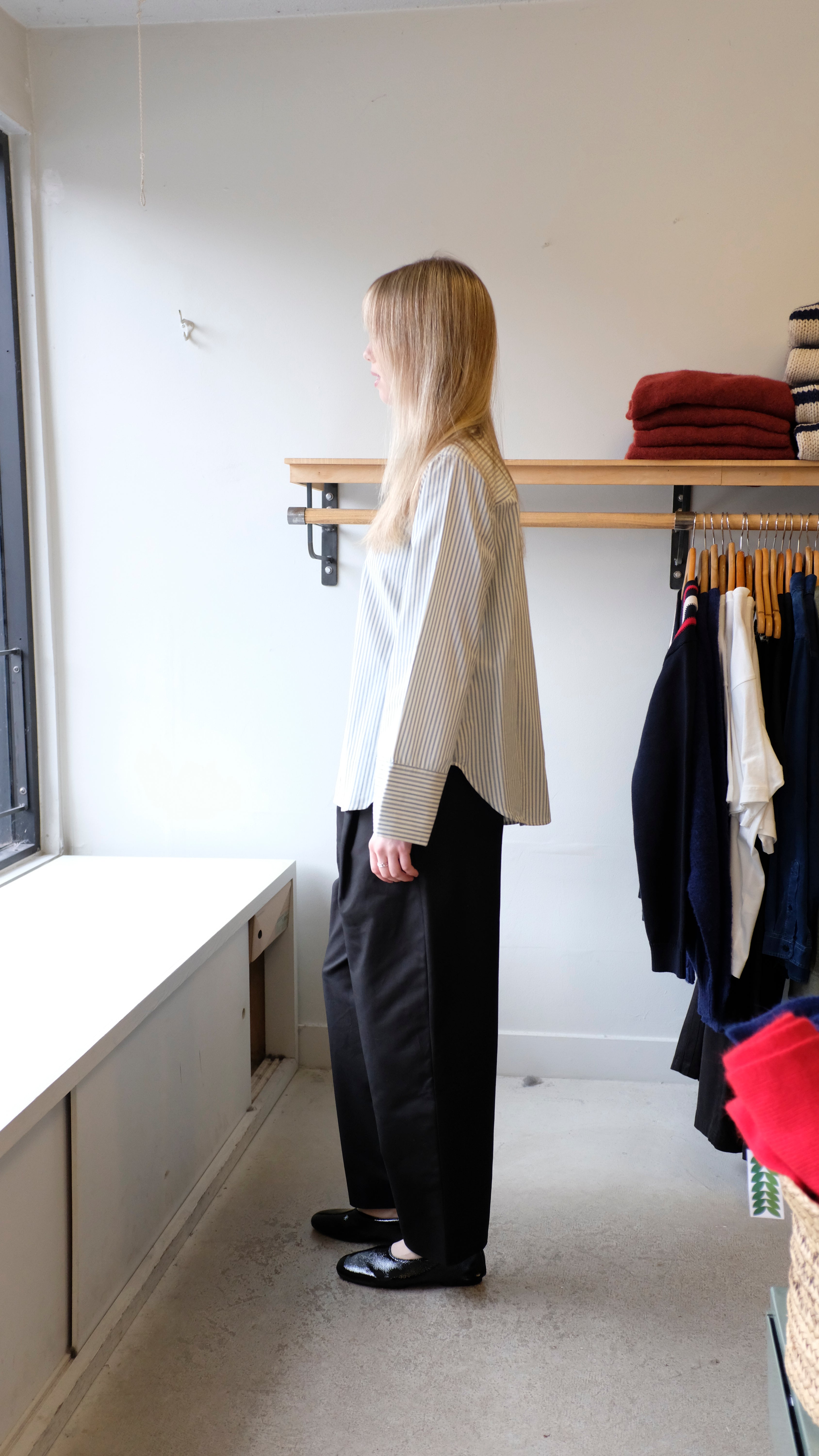 Soeur - Bermudes Shirt - Off-White/Black - flat side