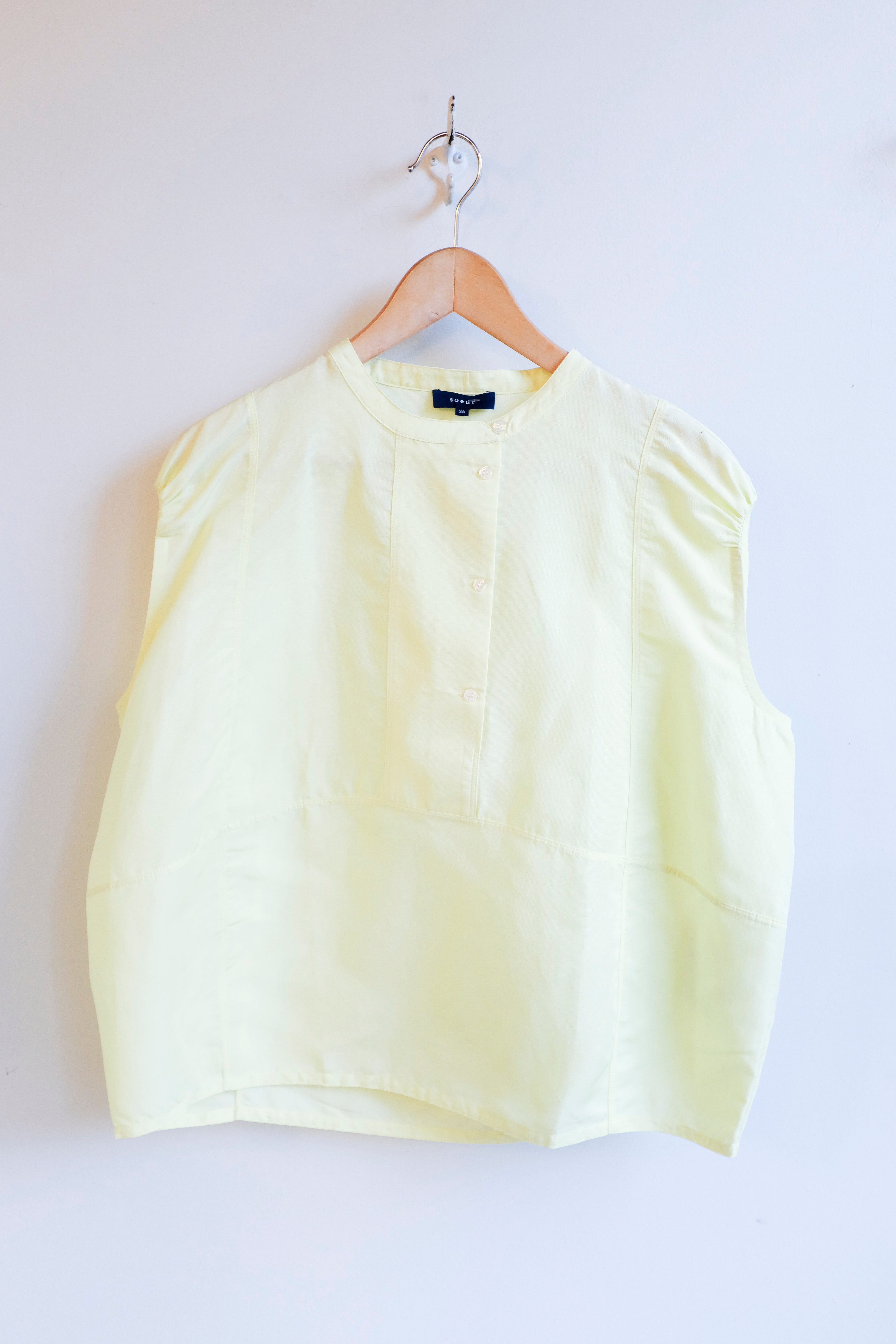Soeur - Danube Shirt - Bright Yellow - flat front