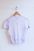 Soeur - Dua Mesh Knit Top - Lilac - flat back