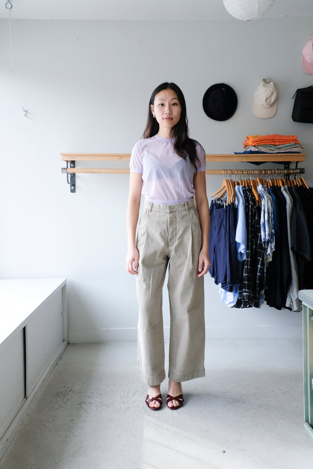 Dua Mesh Knit Top - Lilac