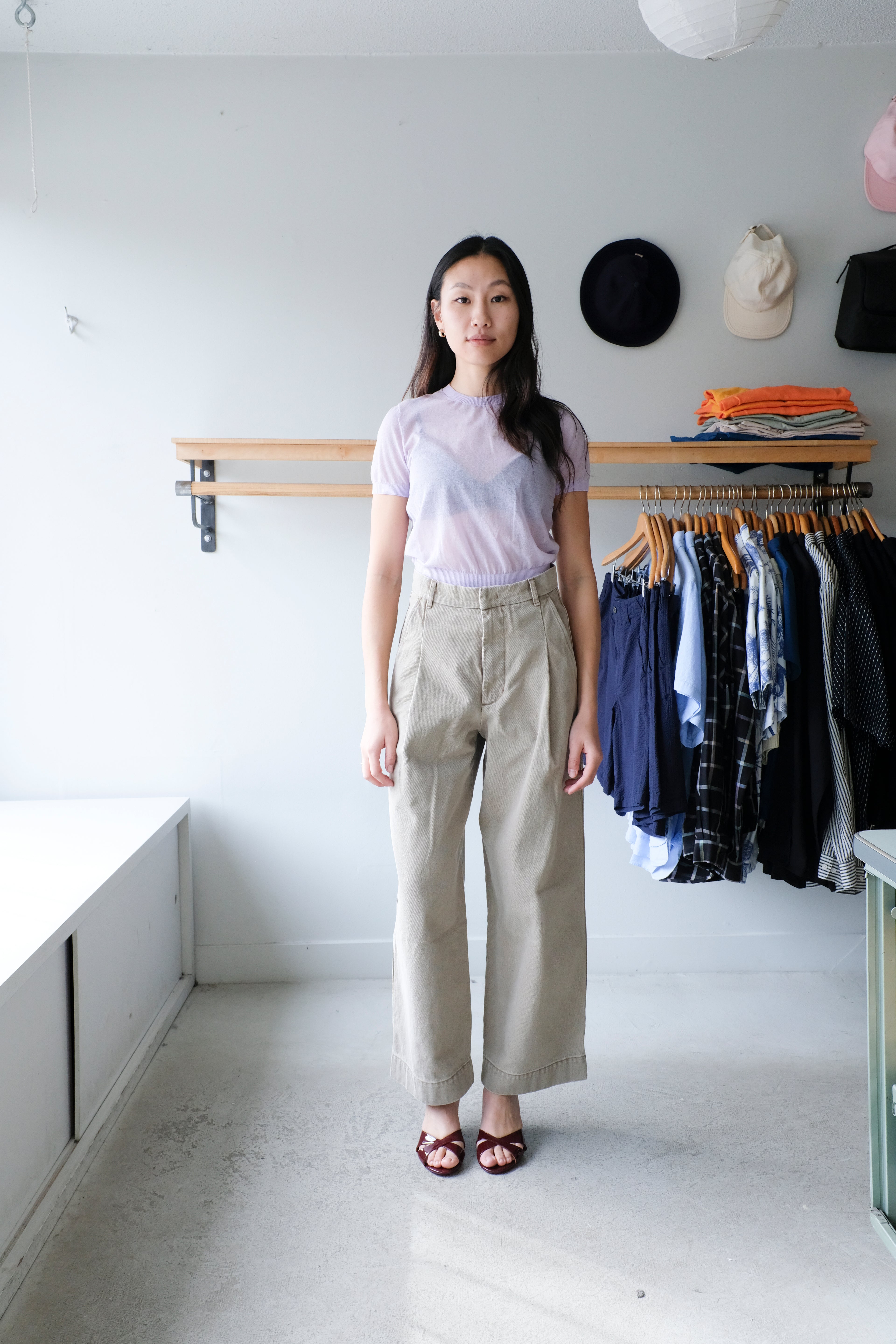 Dua Mesh Knit Top - Lilac