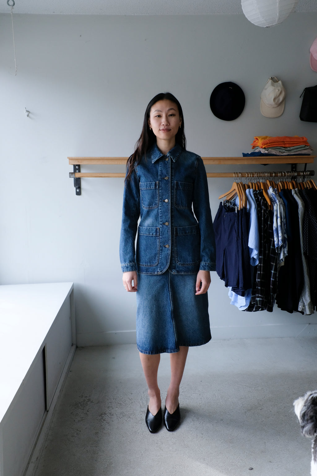 Halo Denim Skirt - Blue