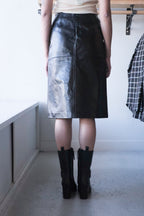 Gwen Leather Skirt - Black