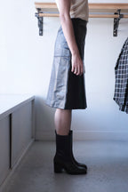 Gwen Leather Skirt - Black