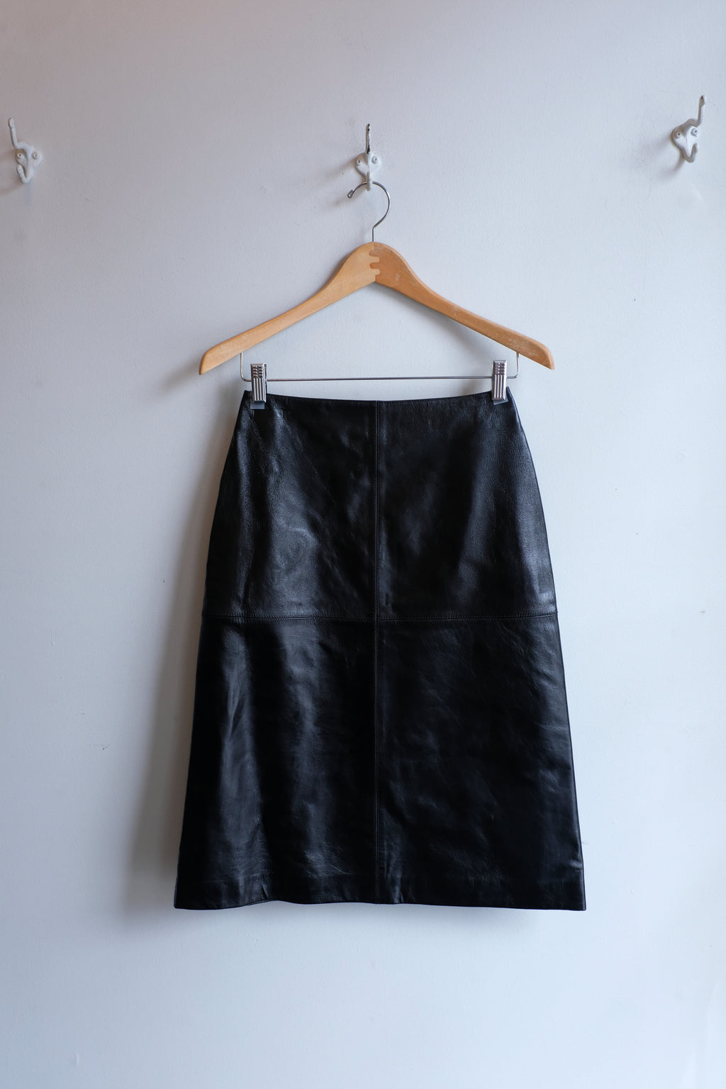 Gwen Leather Skirt - Black