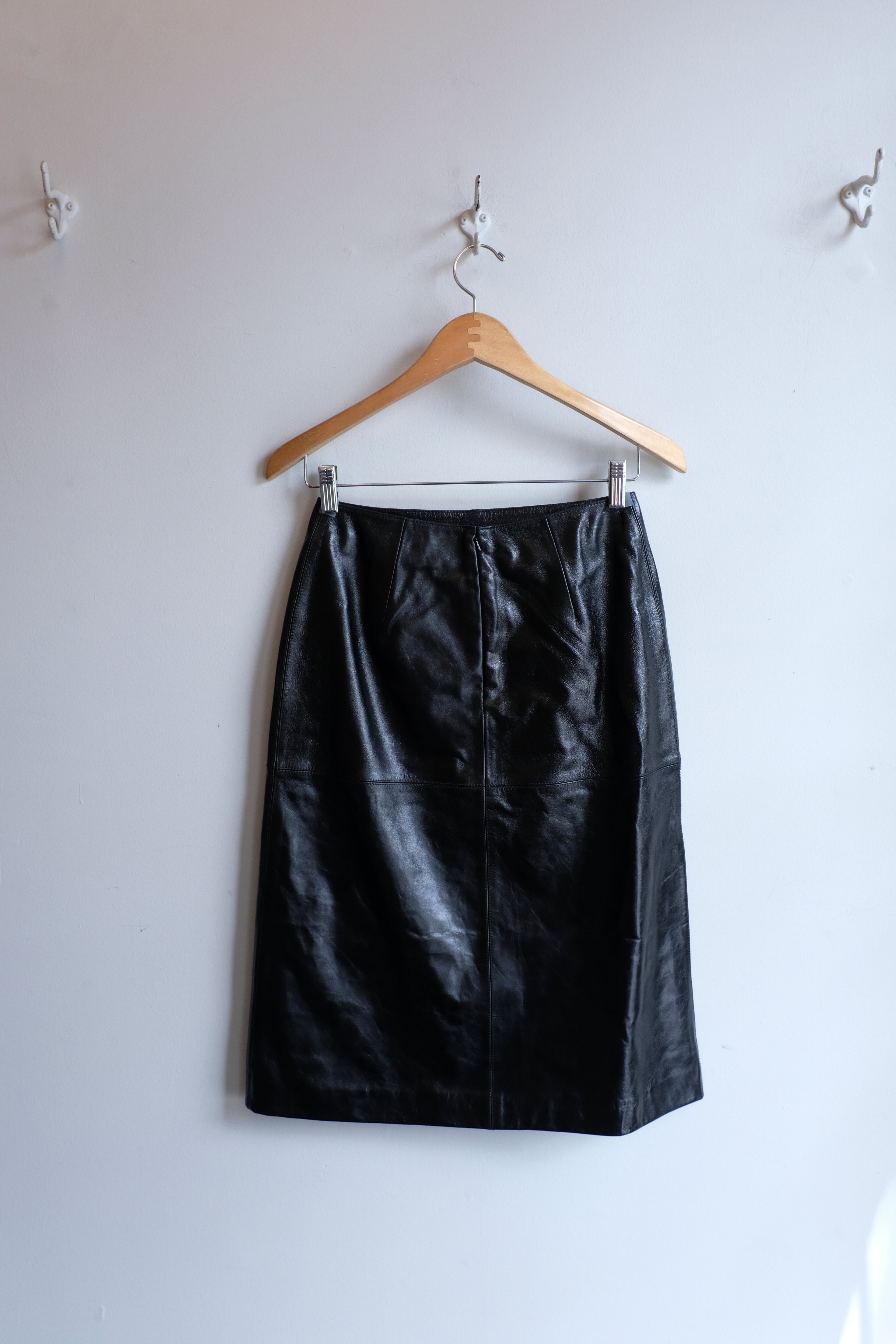 Gwen Leather Skirt - Black