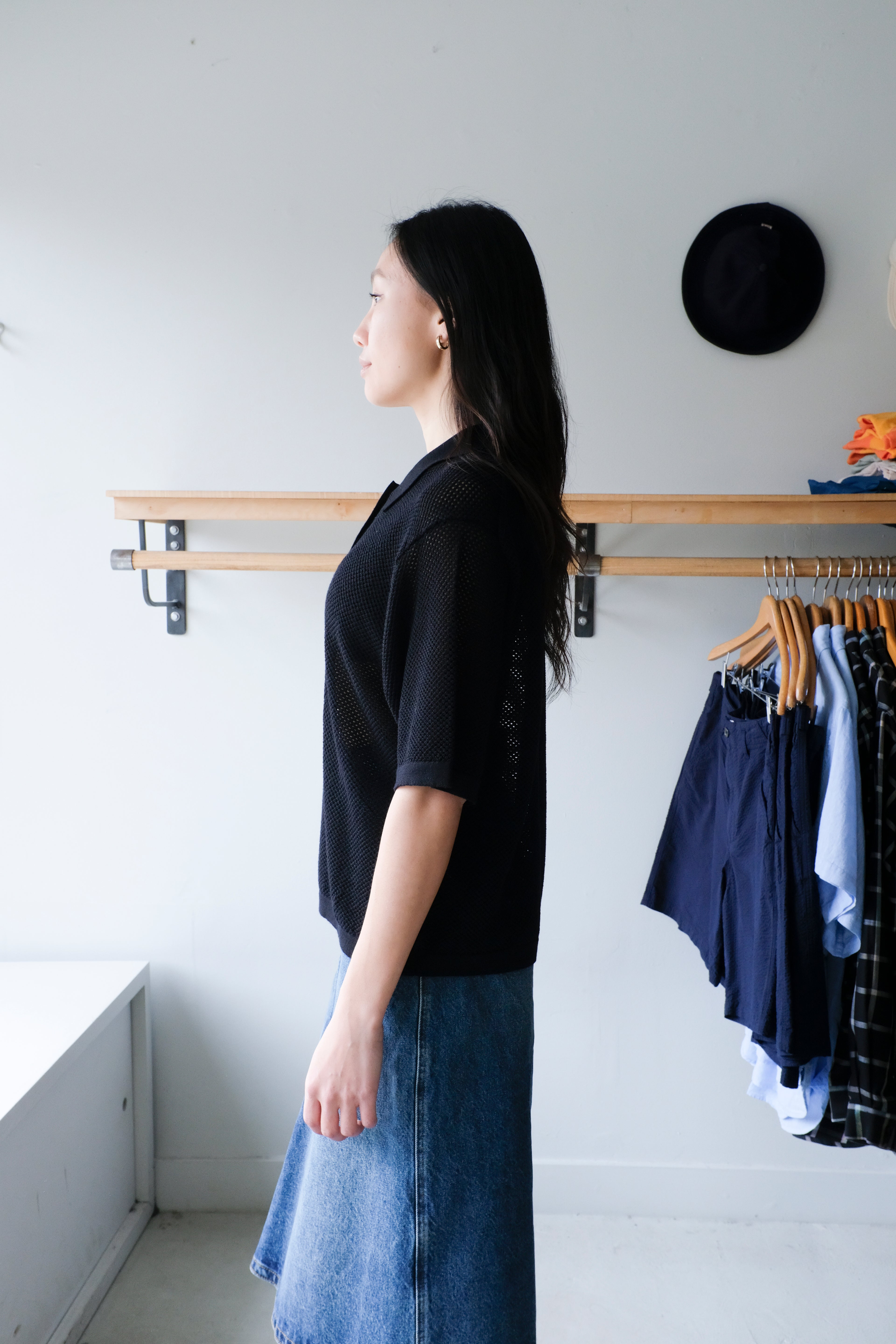 Harvey Merino Wool Polo - Black