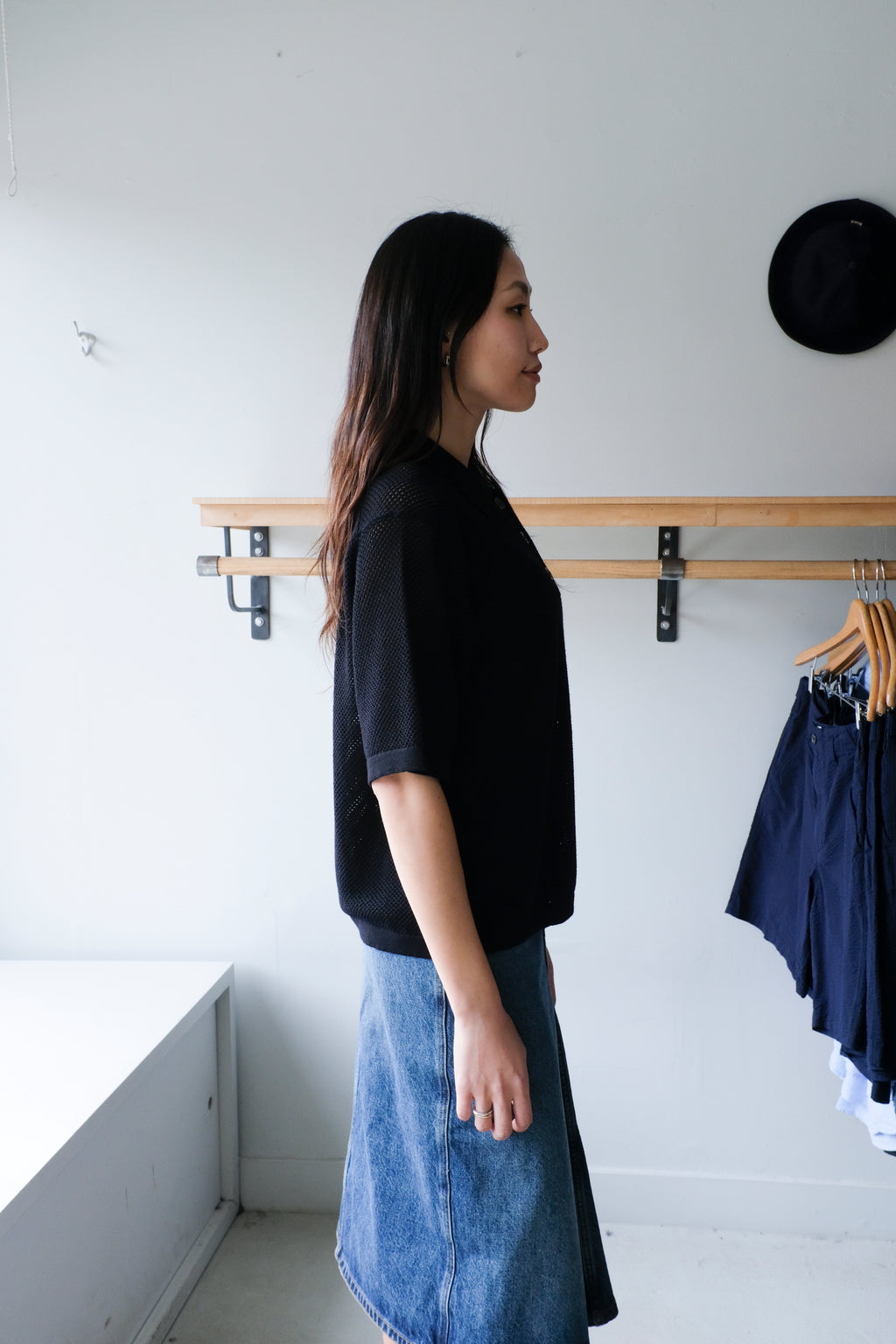 Harvey Merino Wool Polo - Black