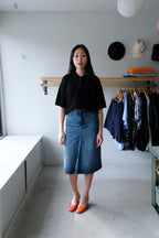 Halo Denim Skirt - Blue