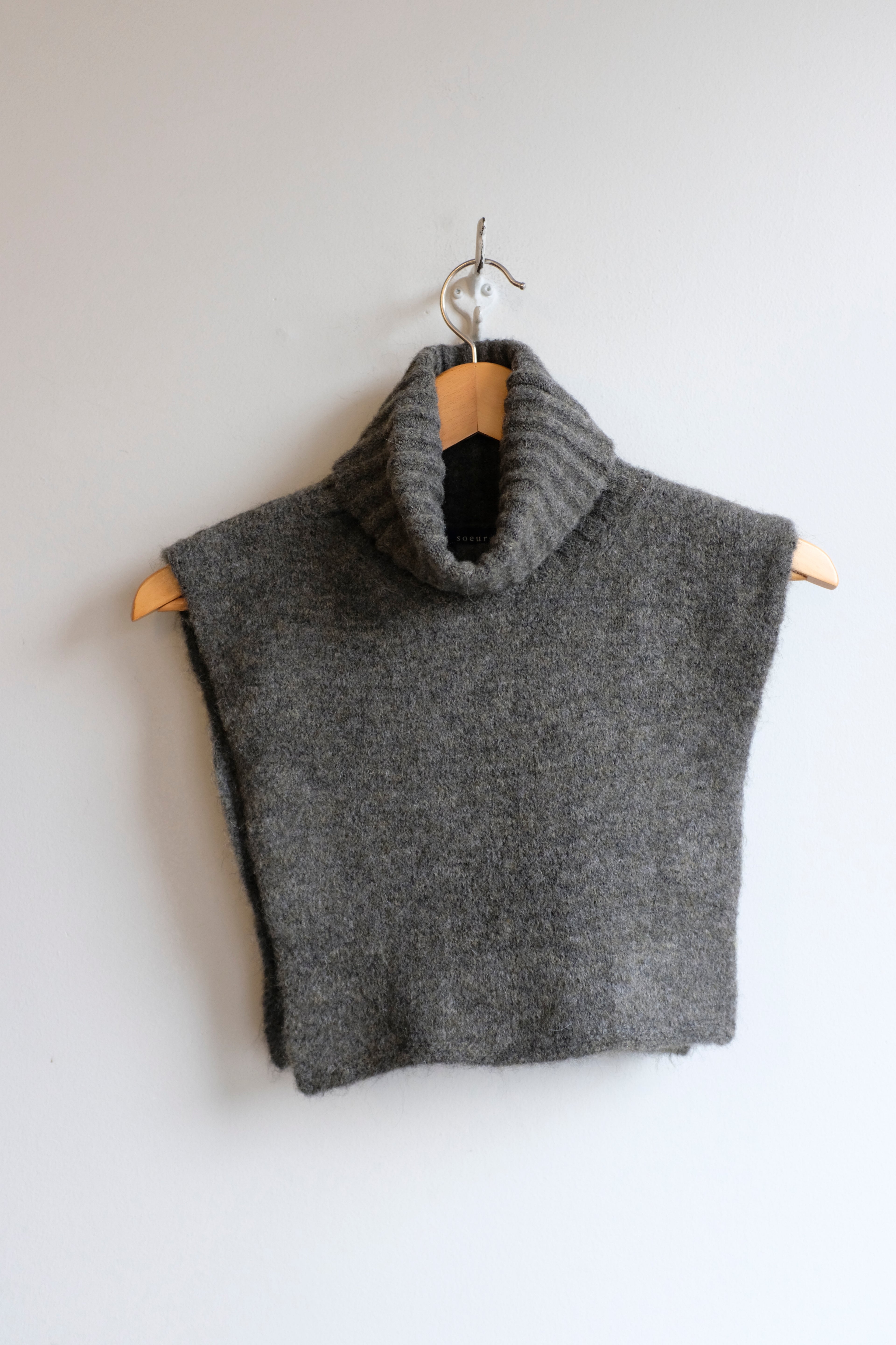 Soeur - Orion Knit Collar - Heather Grey - flat front