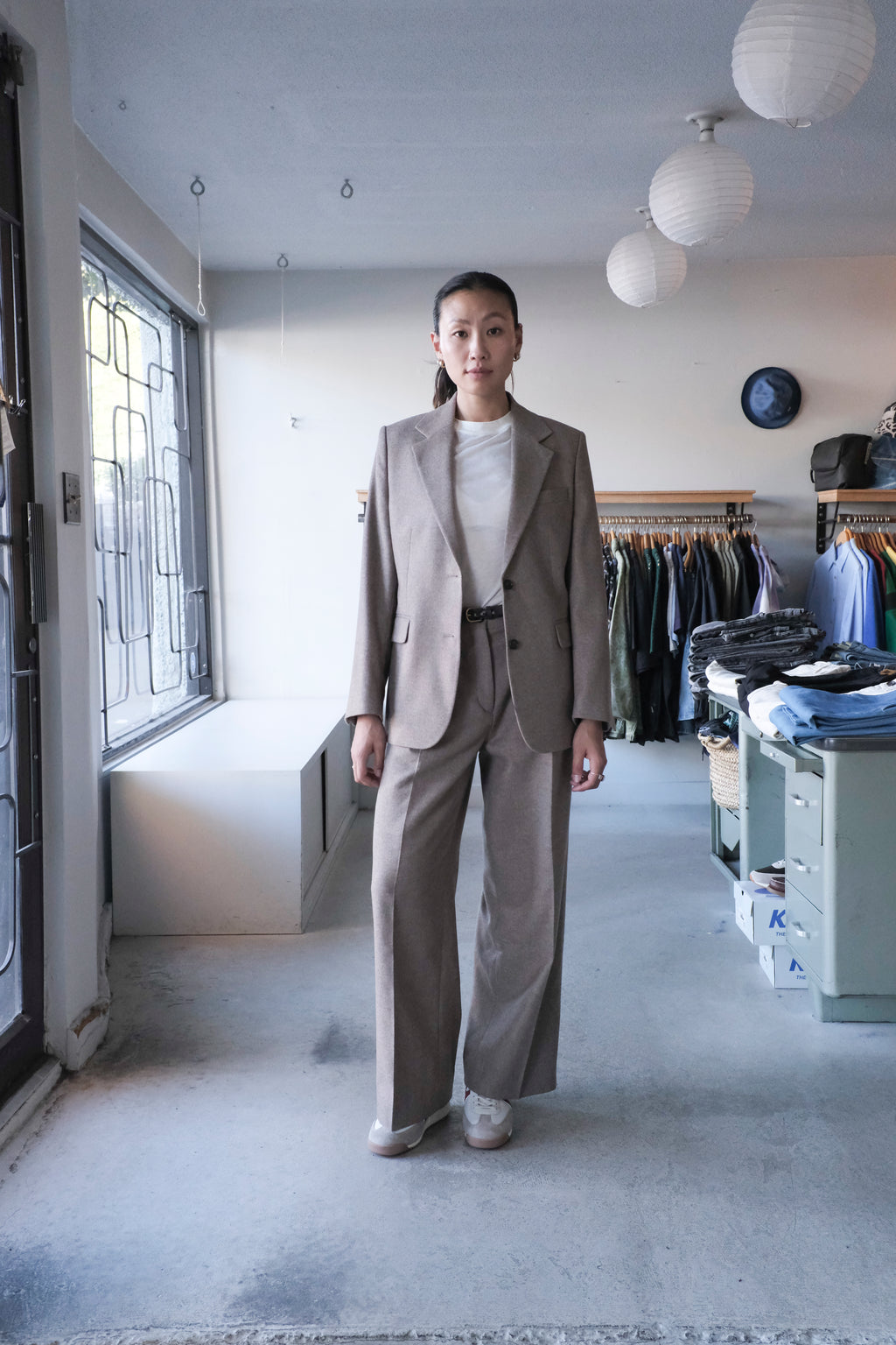 Delilah Flannel Blazer - Driftwood
