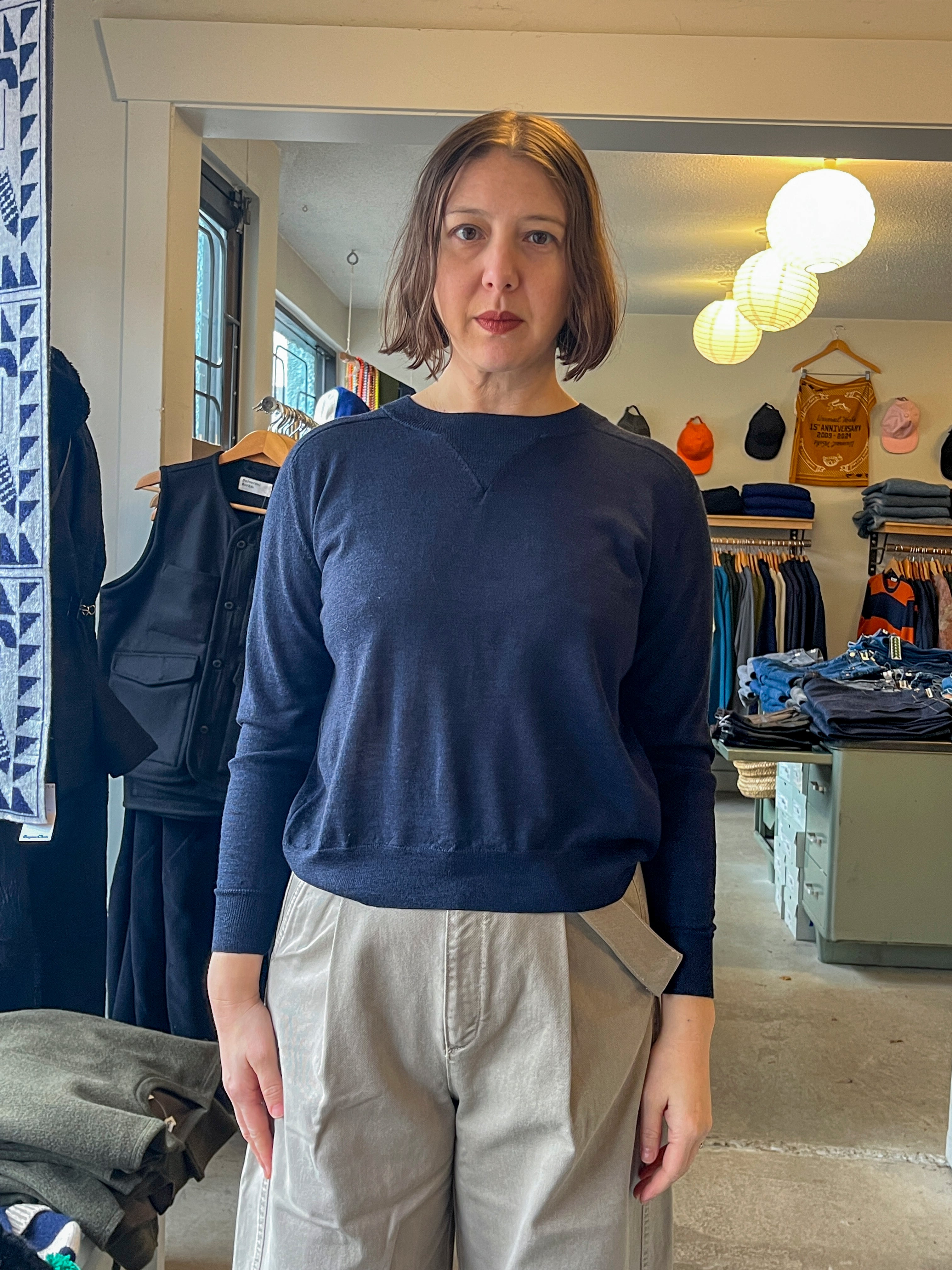 Soeur - Pio Fine Merino Sweater - Navy - front
