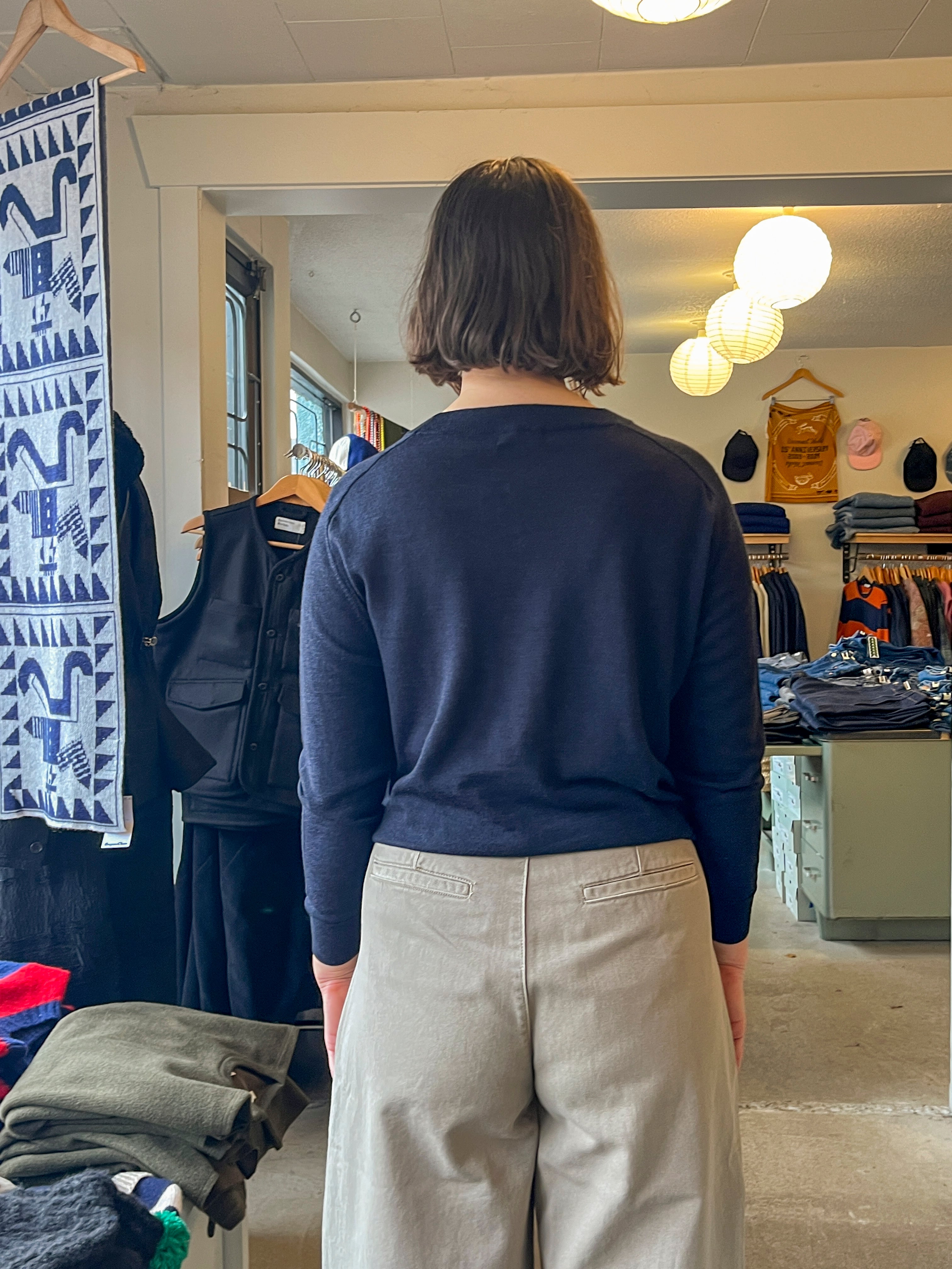 Soeur - Pio Fine Merino Sweater - Navy - back