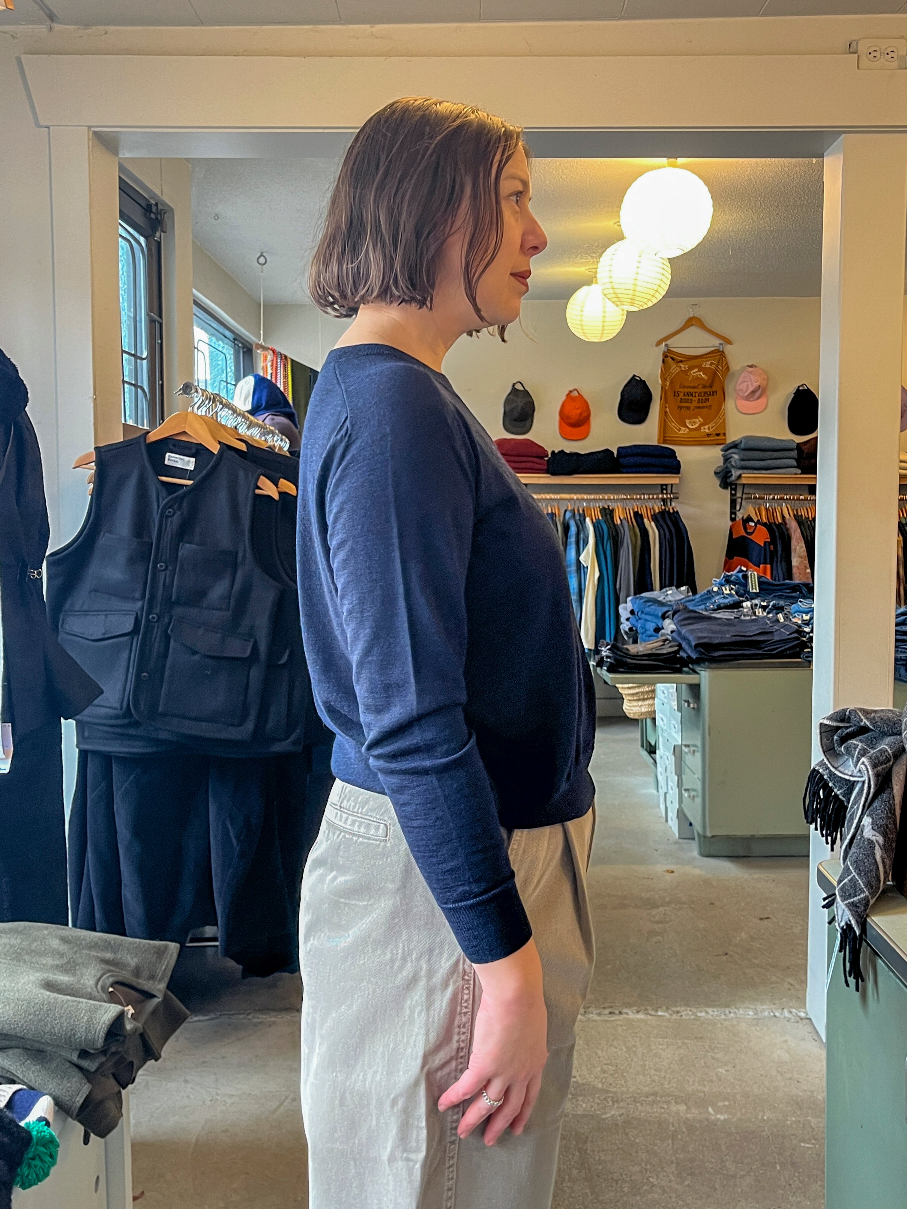 Soeur - Pio Fine Merino Sweater - Navy - side