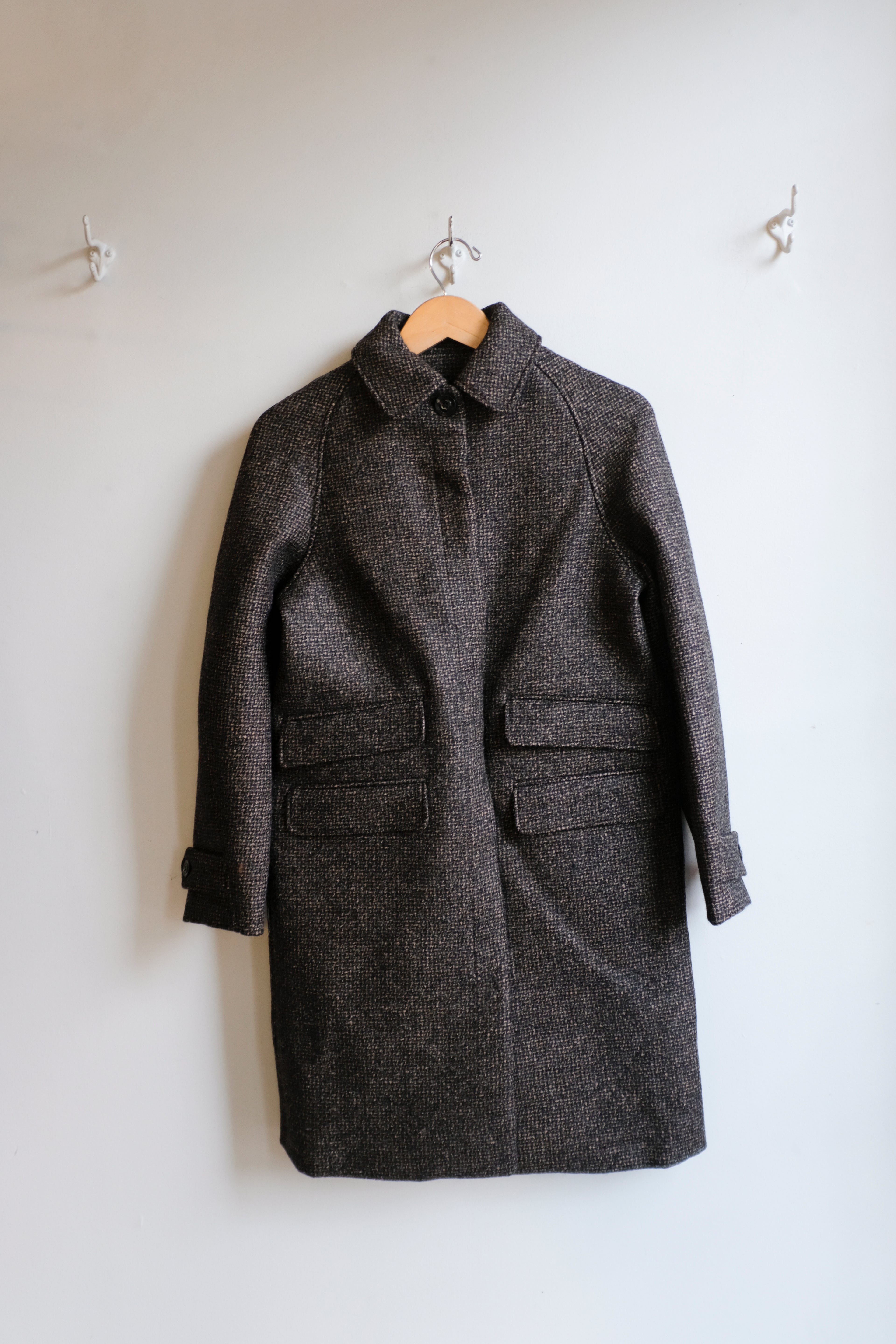 Soeur - Simba Wool Coat - Brown/Black - flat front