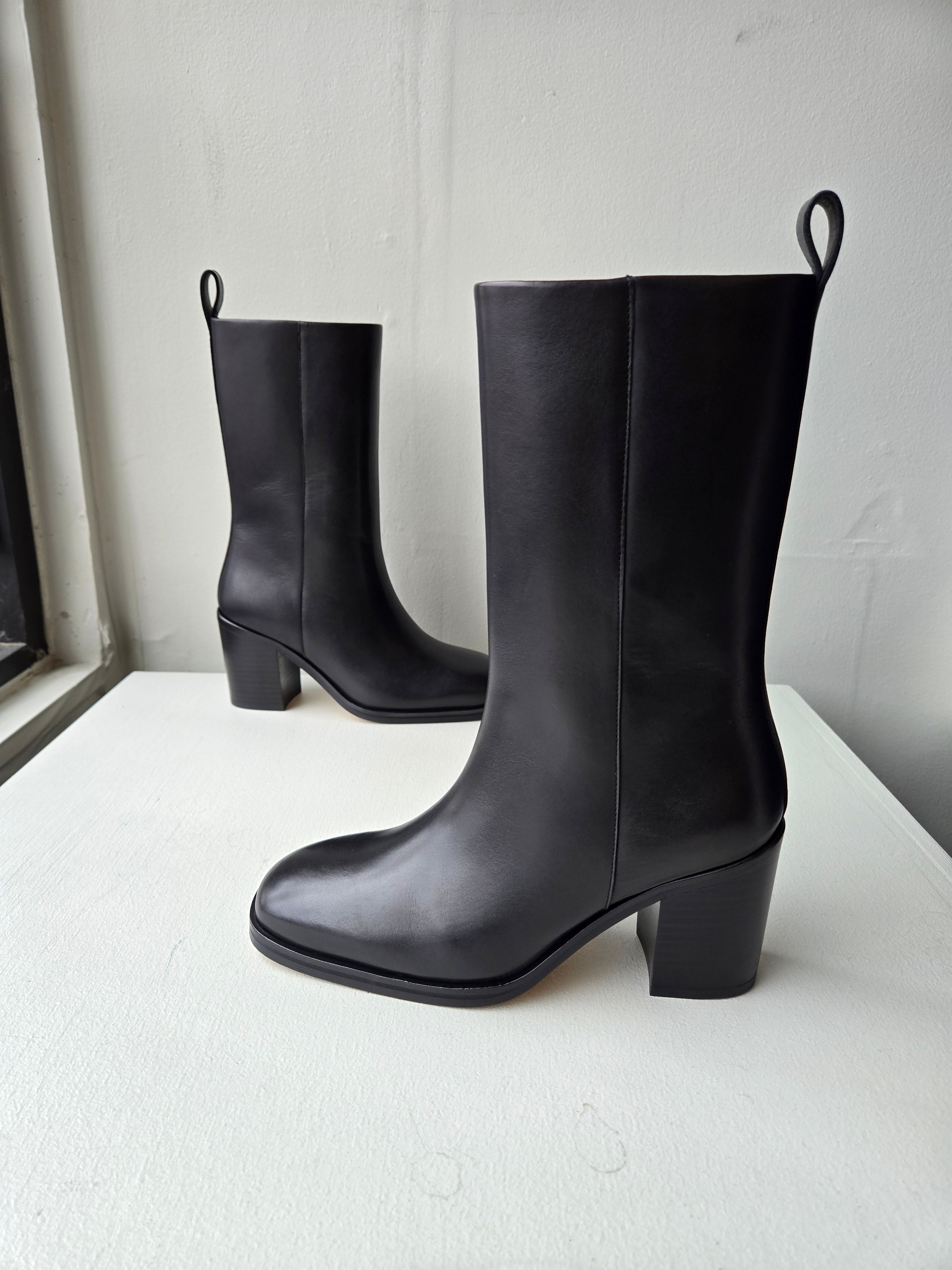 Soeur Cara Heeled Ankle Boots - Black