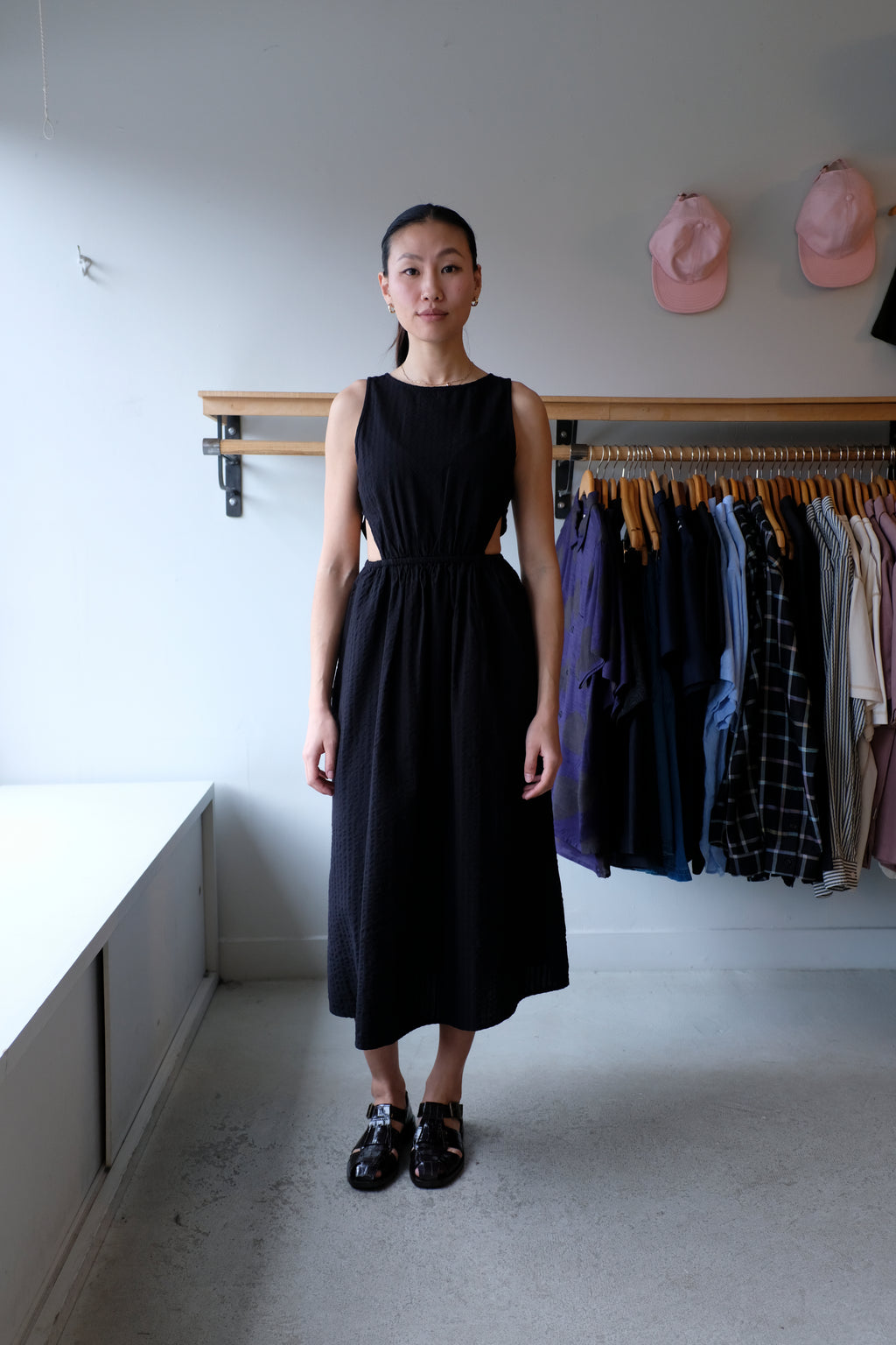 Kin Dress - Black Seersucker