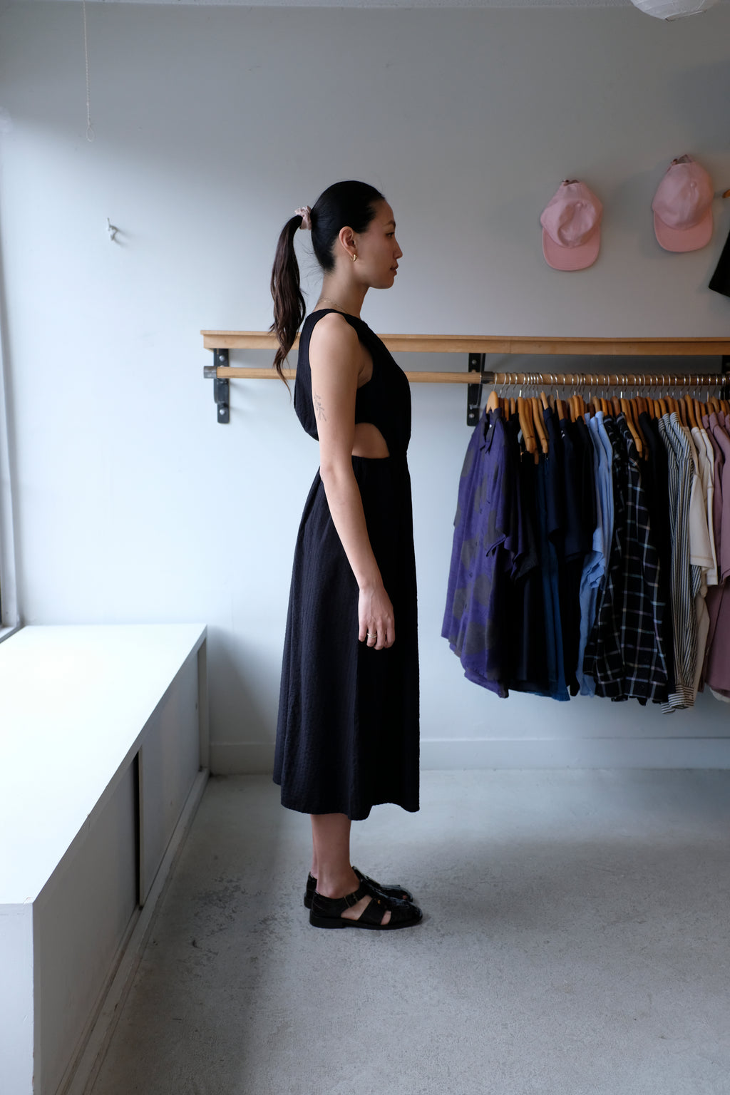 Kin Dress - Black Seersucker