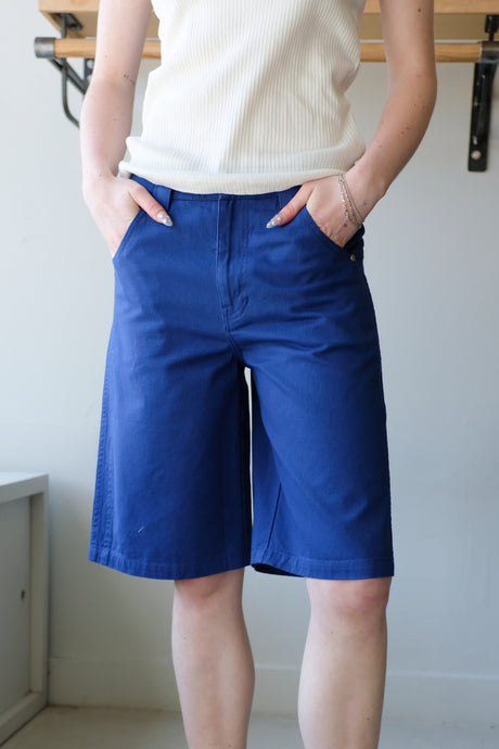 Thinking Mu - Tracey Shorts - Indigo - front