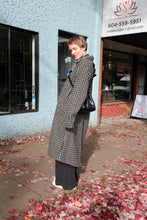 Load image into Gallery viewer, Universal Works - Long Swing Overcoat - Olive Cortina Tweed - side
