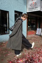 Load image into Gallery viewer, Universal Works - Long Swing Overcoat - Olive Cortina Tweed - side
