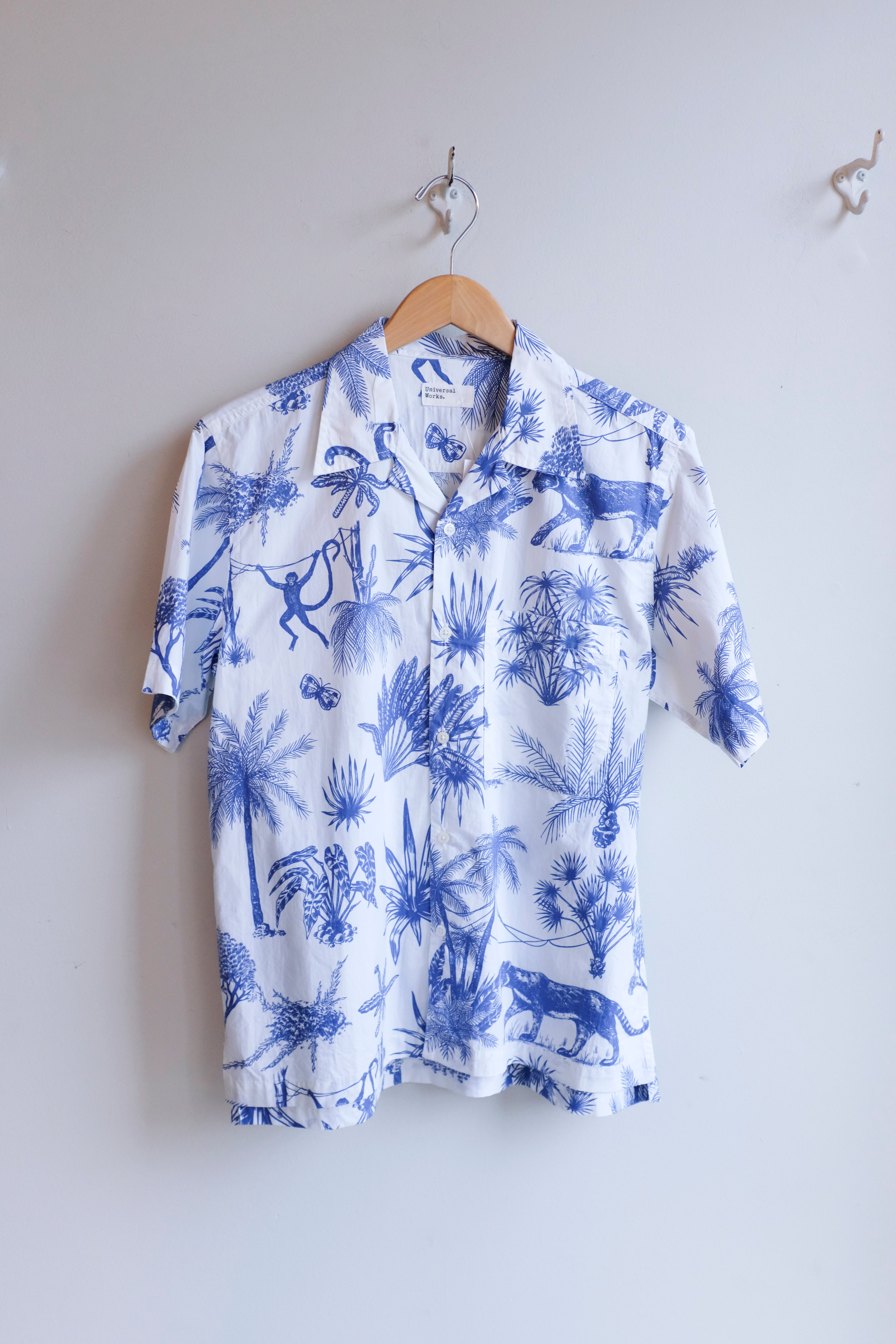 Universal Works - Camp Shirt - White Toile Poplin  - front