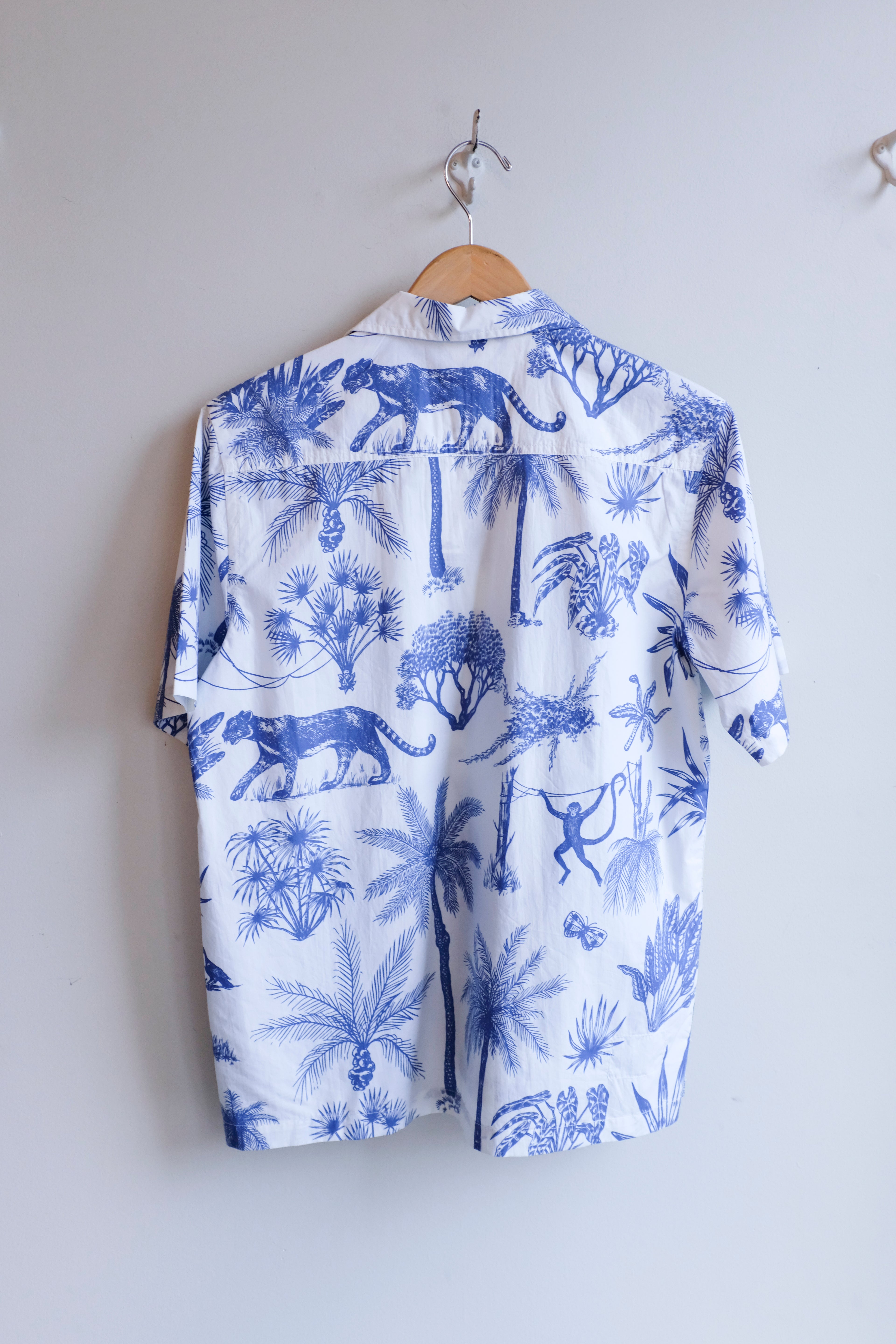 Universal Works - Camp Shirt - White Toile Poplin  -back