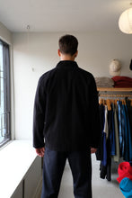 Load image into Gallery viewer, Universal Works - Field Jacket - Black Moleskin - flat back
