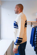 Load image into Gallery viewer, Langdale Cardigan - Sand/Navy Stripe
