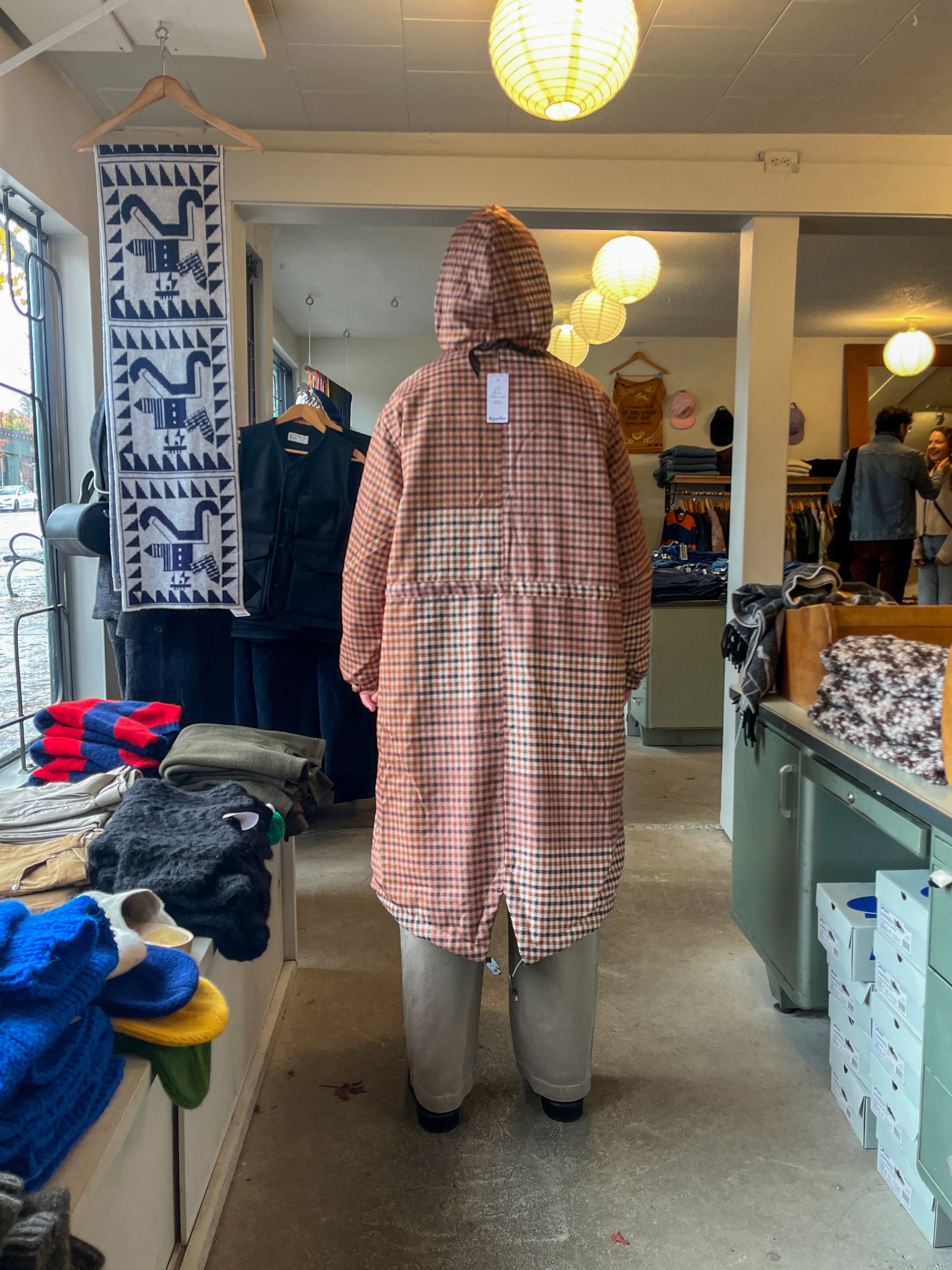 Universal Works - Parka - Dark Olive - flat back