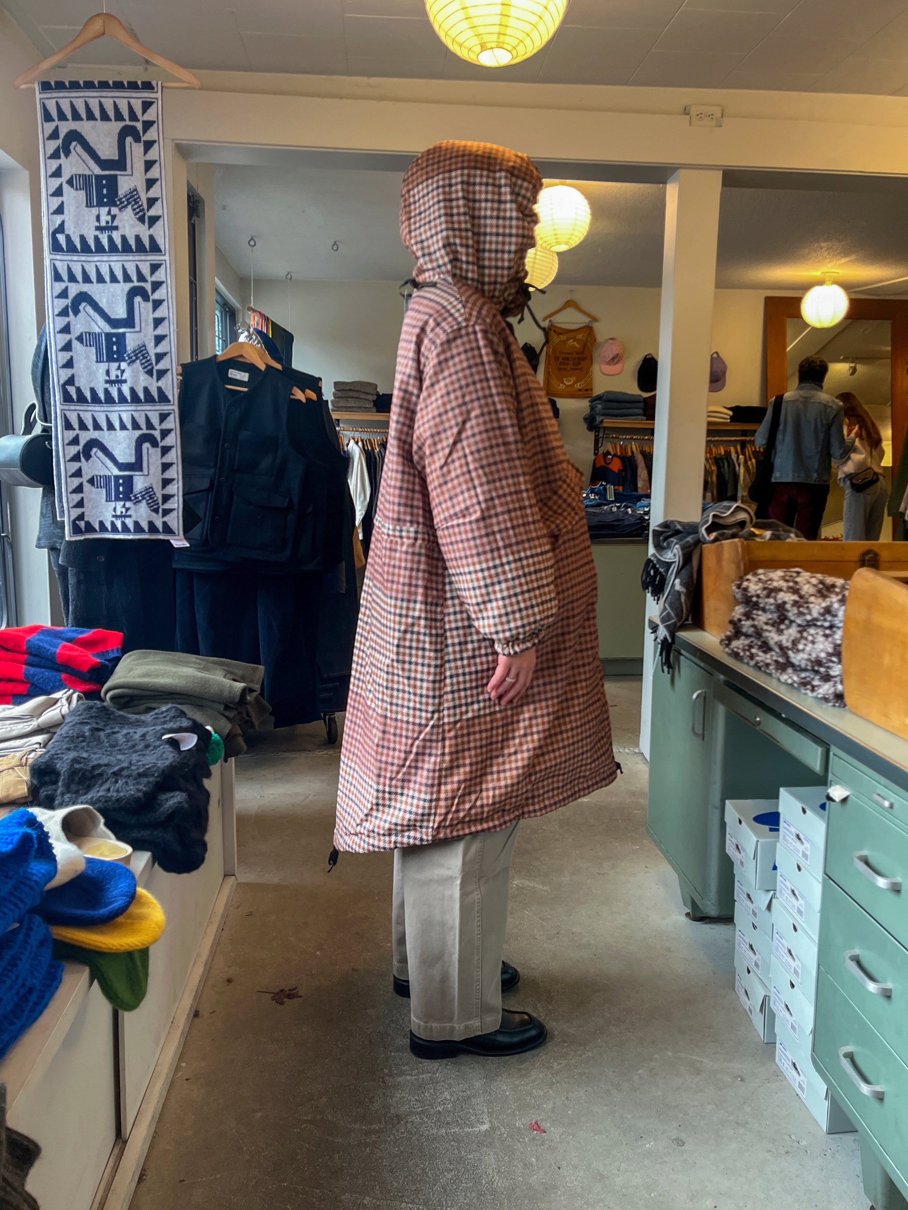 Universal Works - Parka - Dark Olive - flat side