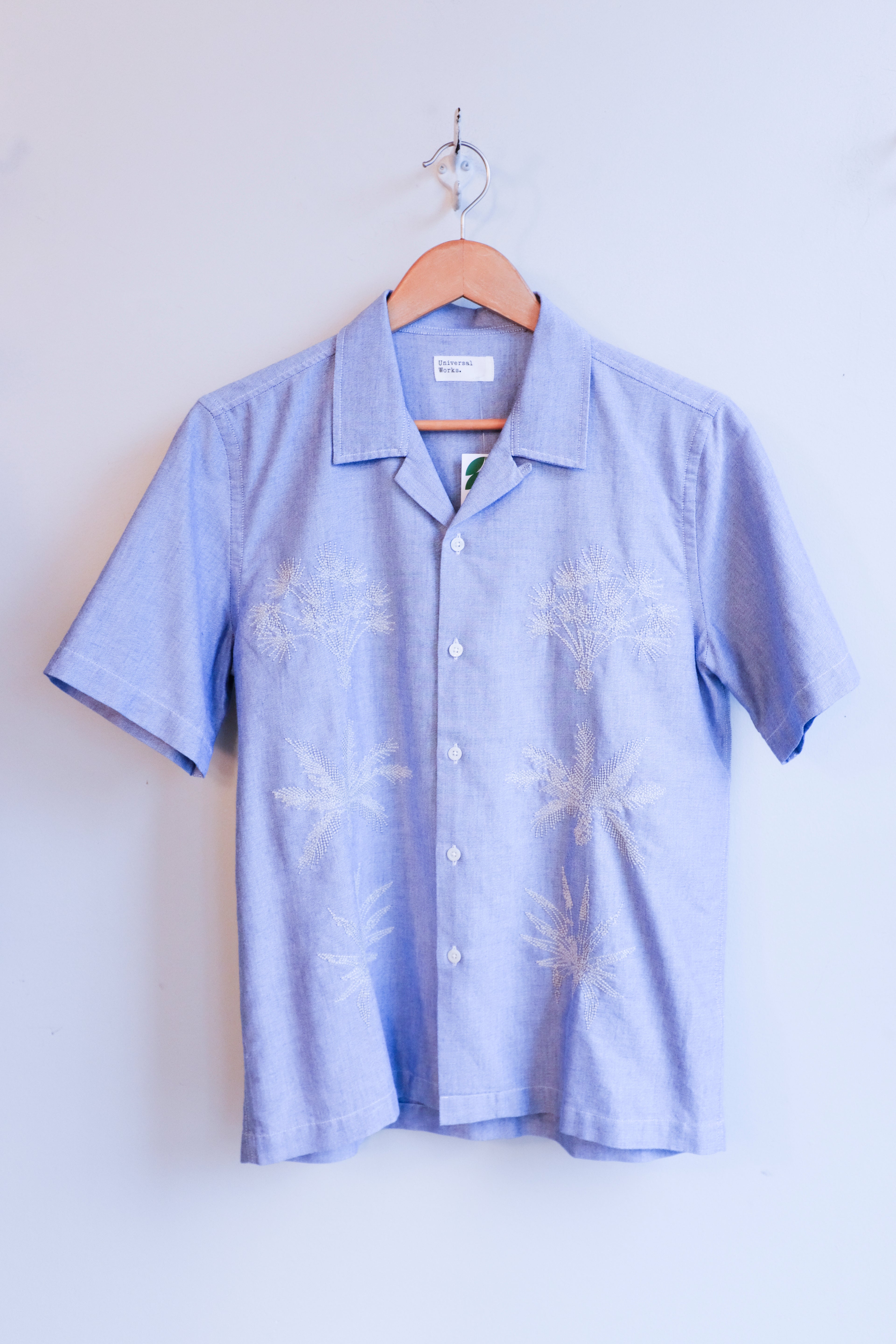 Universal Works - Road Trip Shirt - Blue Oxford  -front