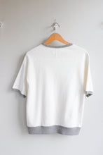 Load image into Gallery viewer, Universal Works - Short Sleeve Crew - Ecru Brush Back - flat back

