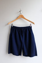 Load image into Gallery viewer, Universal Works - Simple Short - Washed Indigo Seersucker - flat front
