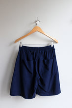Load image into Gallery viewer, Universal Works - Simple Short - Washed Indigo Seersucker - flat back
