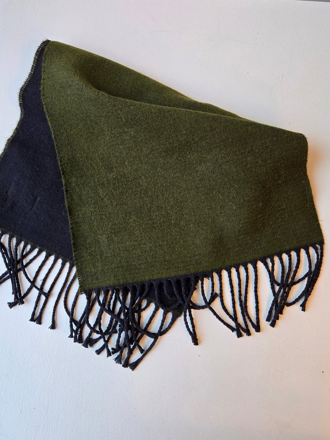 Universal Works - Double Sided Scarf - Green Black